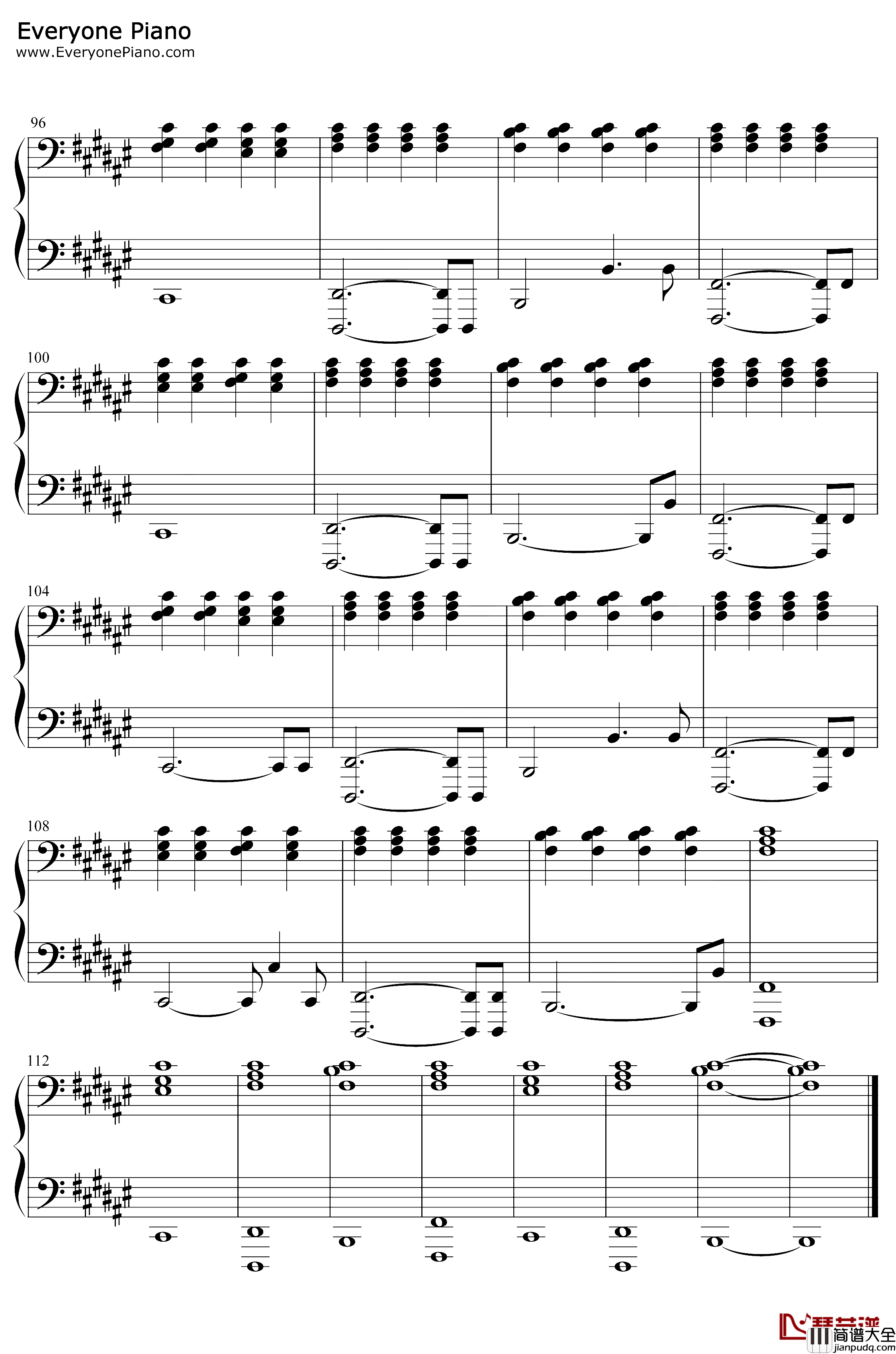 你要相信这不是最后一天钢琴谱_华晨宇_弹唱伴奏谱