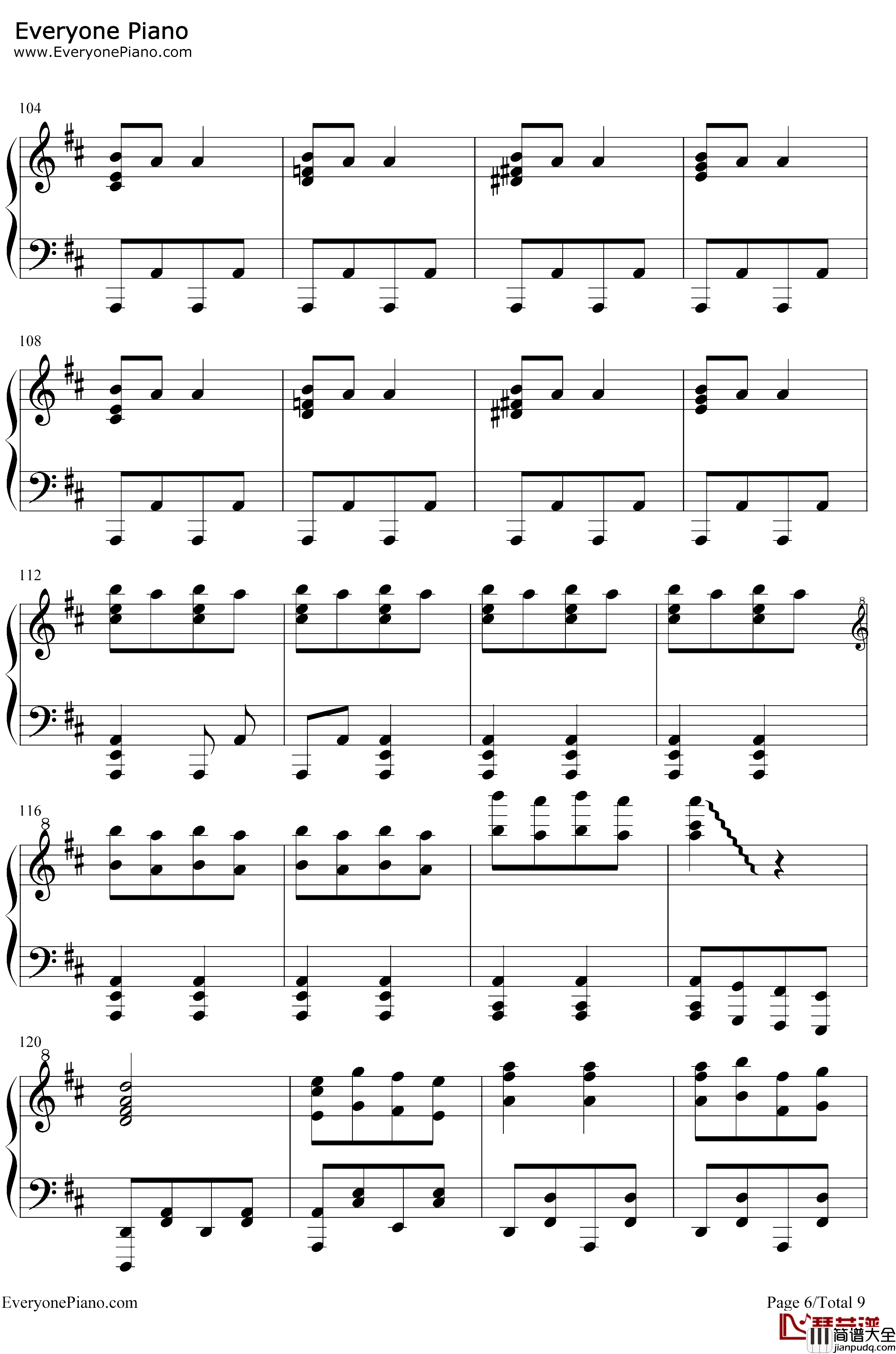 康康舞曲钢琴谱_雅克·奥芬巴赫_触手猴版_天堂与地狱序曲_地狱中的奥菲欧序曲