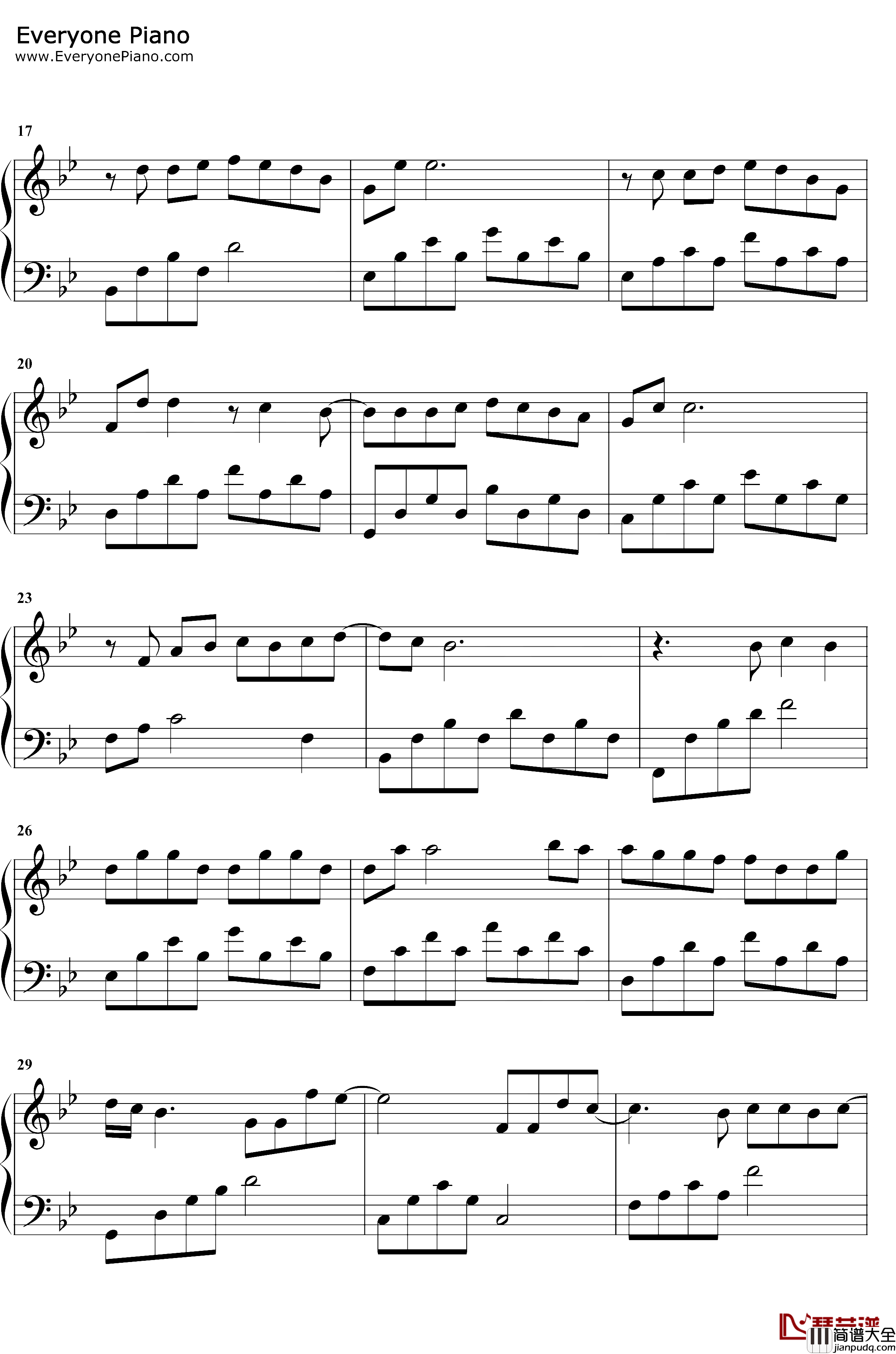 永不失联的爱钢琴谱_周兴哲_小妖的金色城堡主题曲