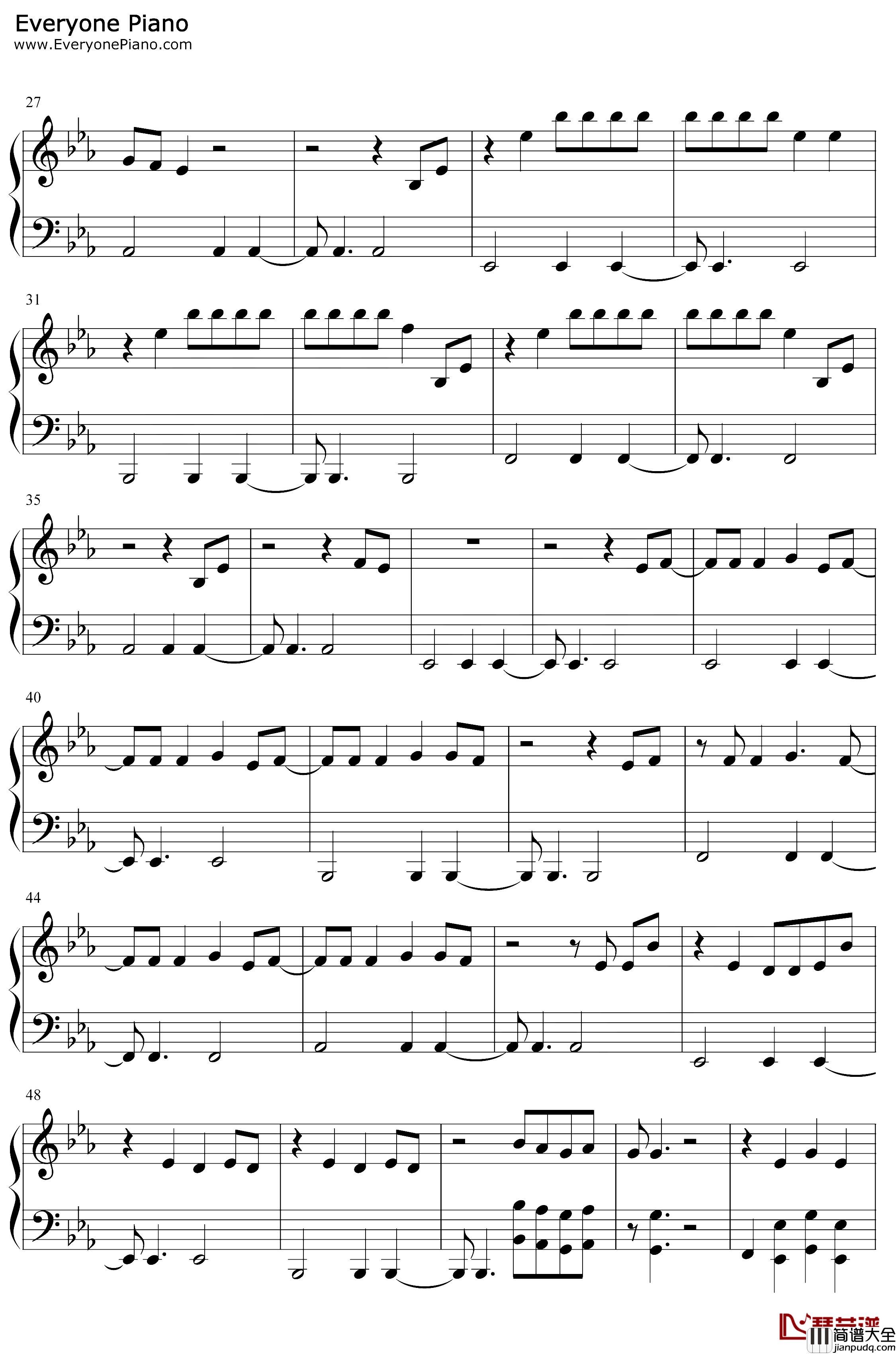 Only_the_Young钢琴谱_Taylor_Swift_美国甜心小姐宣传曲