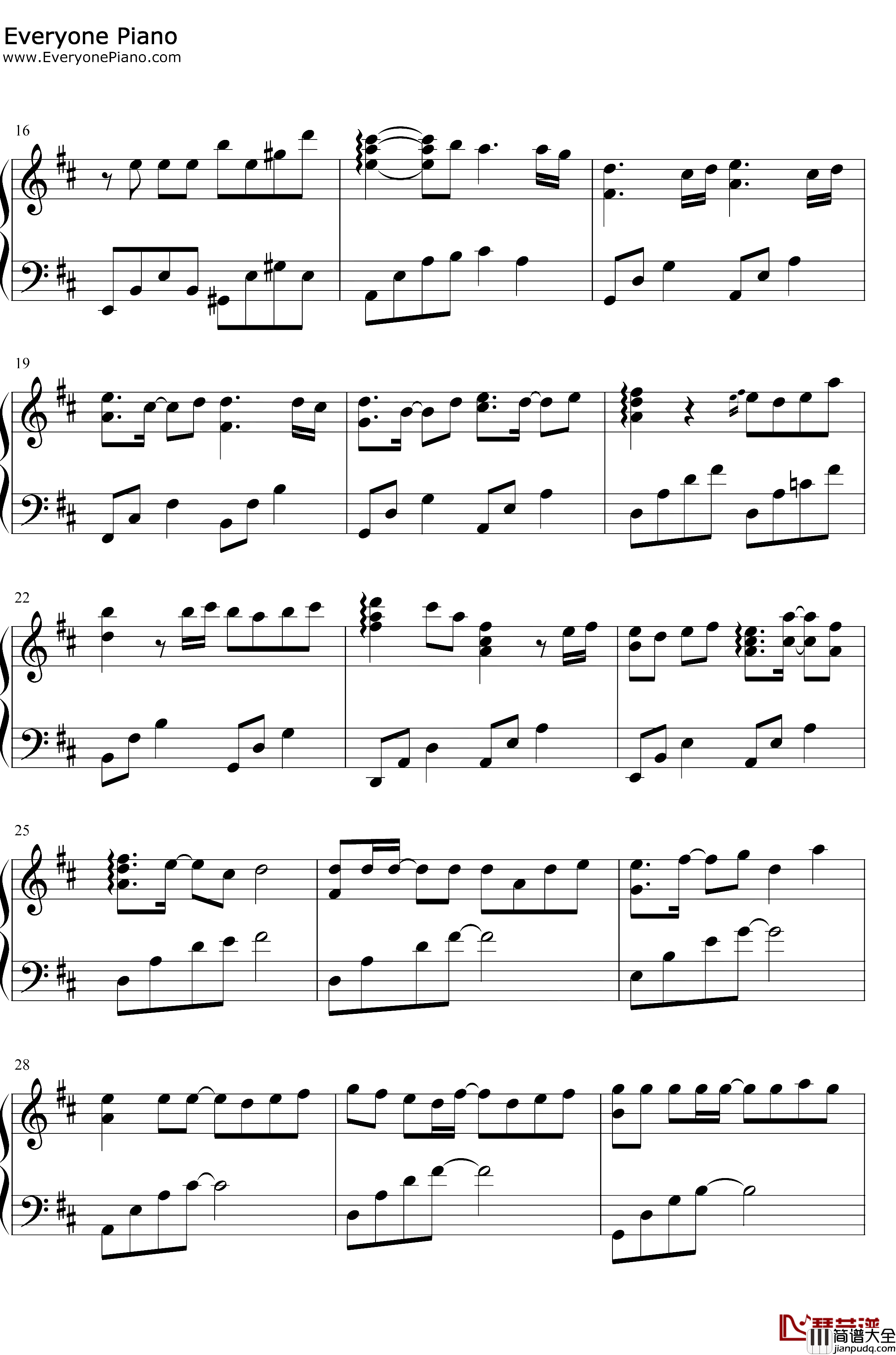 20钢琴谱_初学者__原创音乐_生日快乐