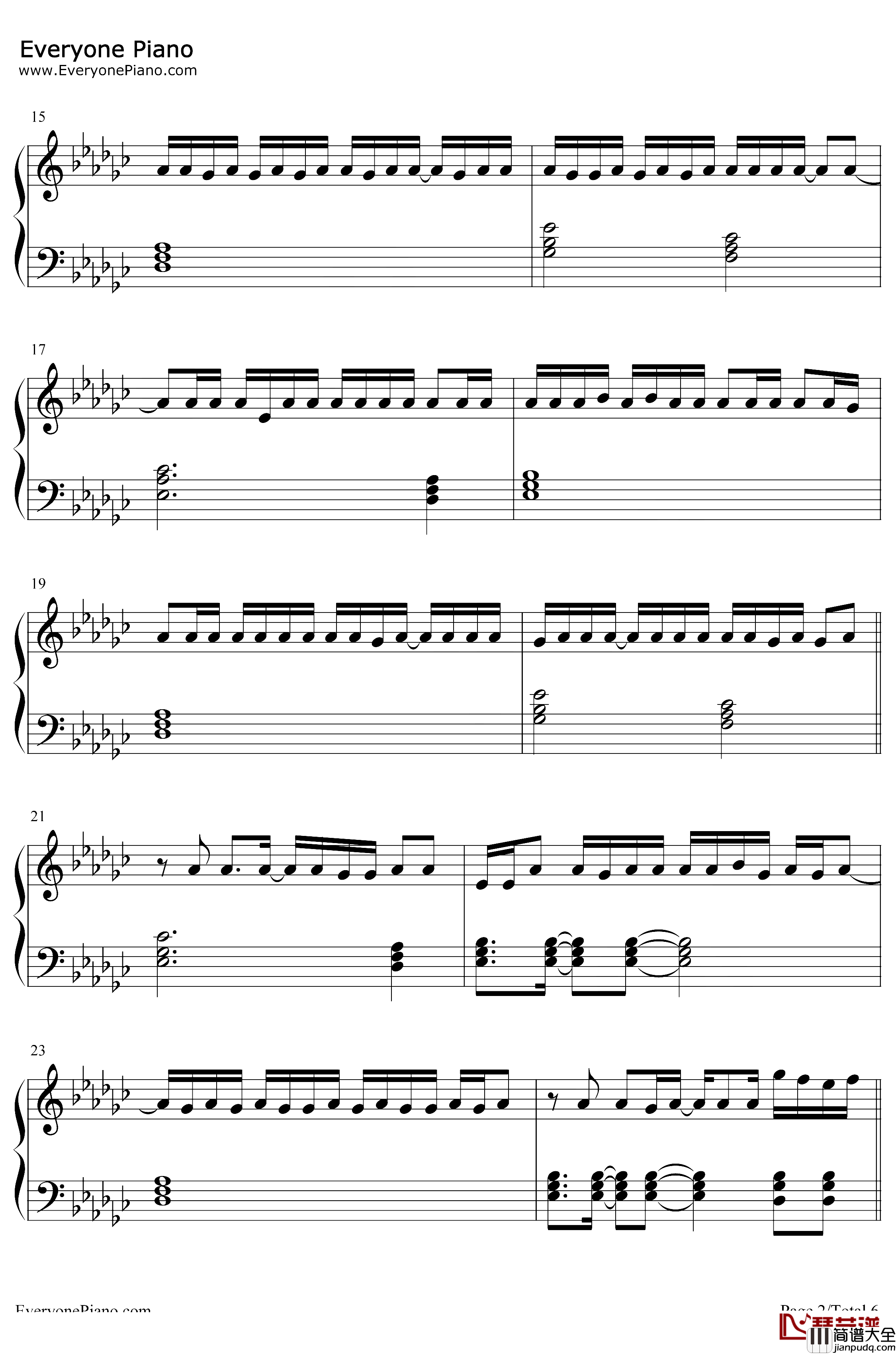 On_Chill钢琴谱_Wale_Jeremih