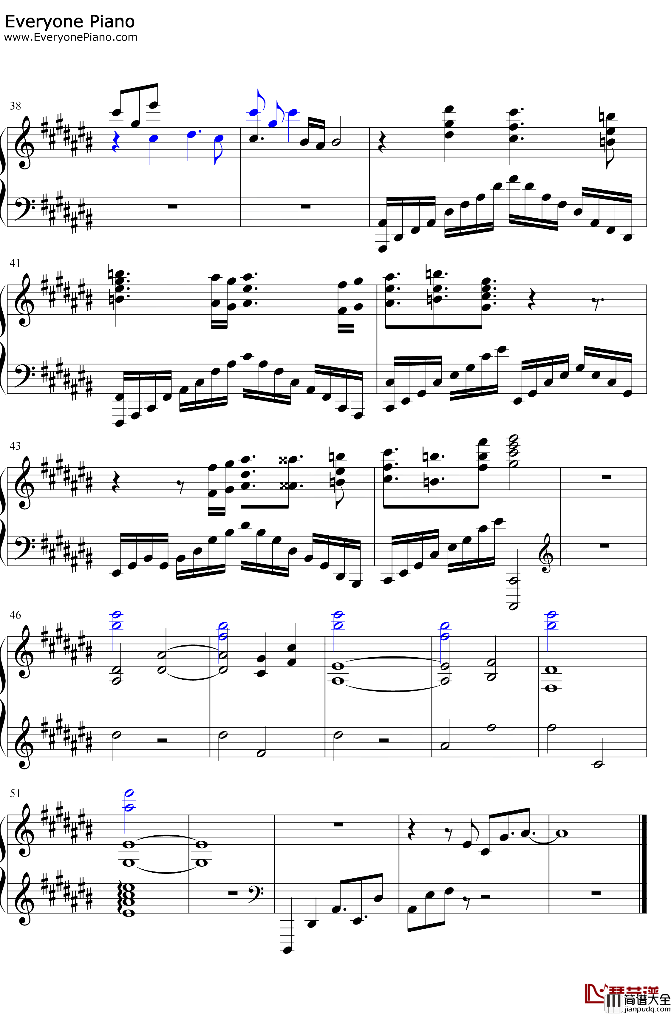 姜子牙钢琴谱_张杰_姜子牙同名主题曲