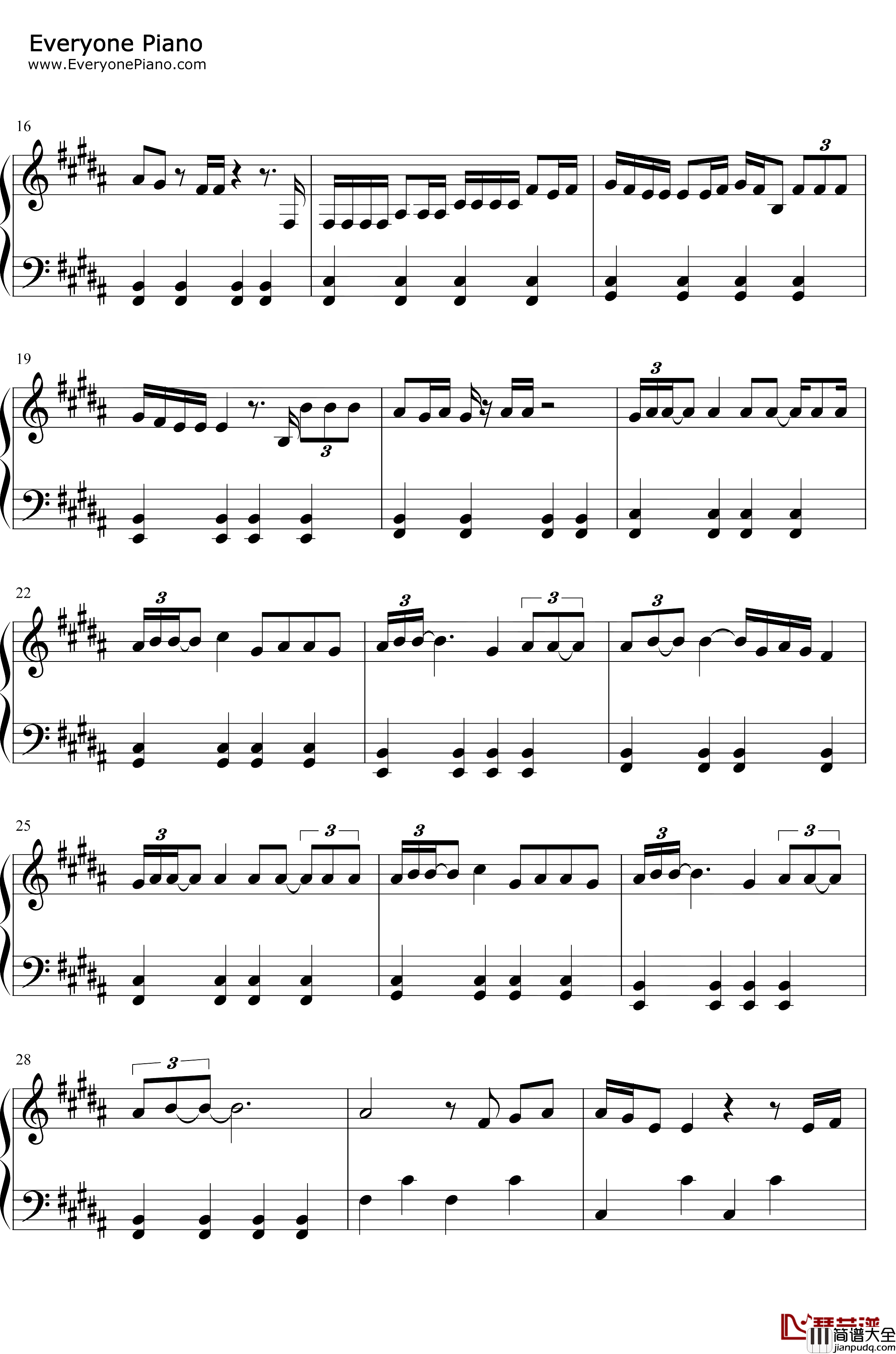 Anyone钢琴谱_Demi_Lovato