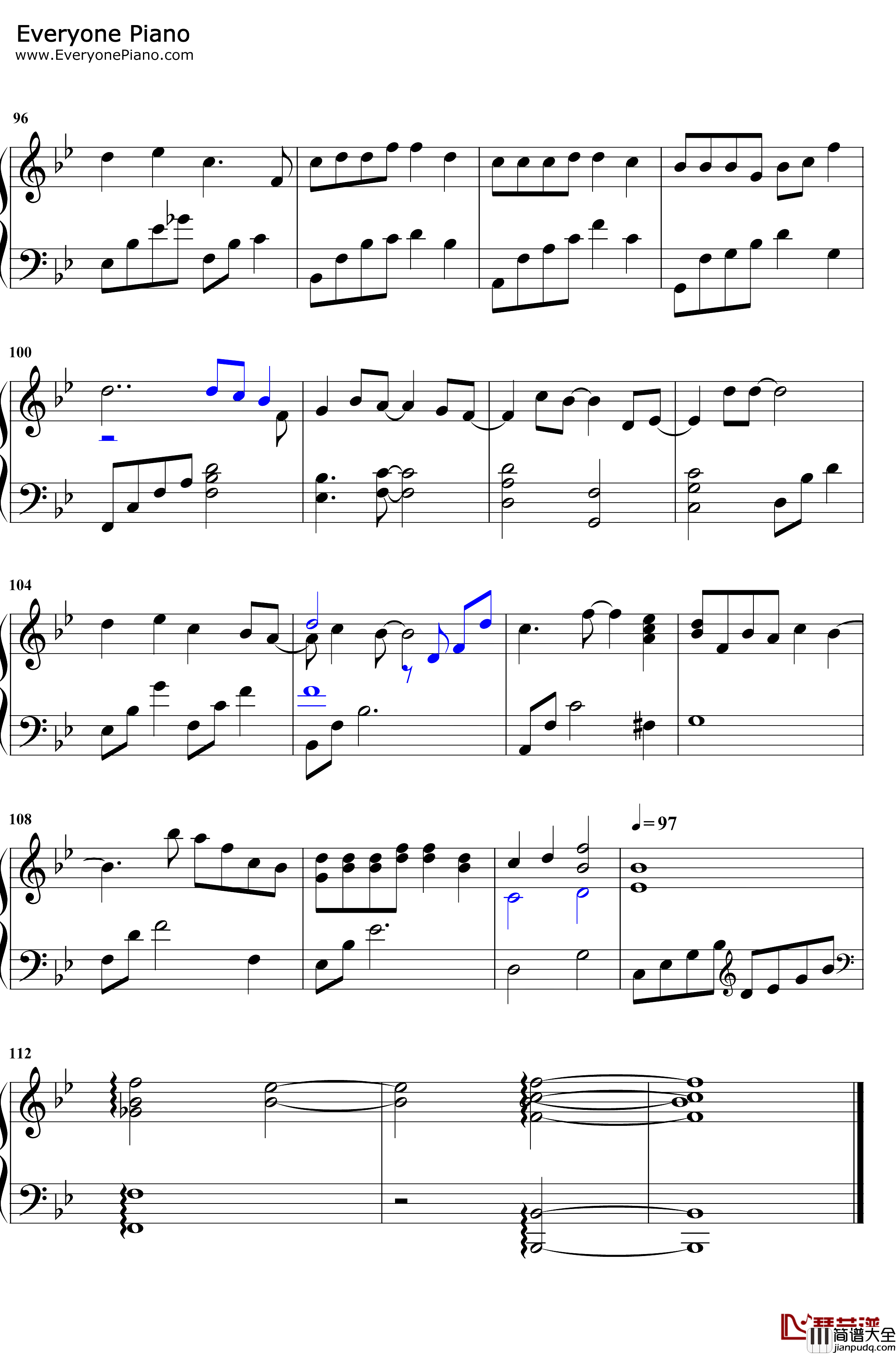 一样美丽钢琴谱_周兴哲