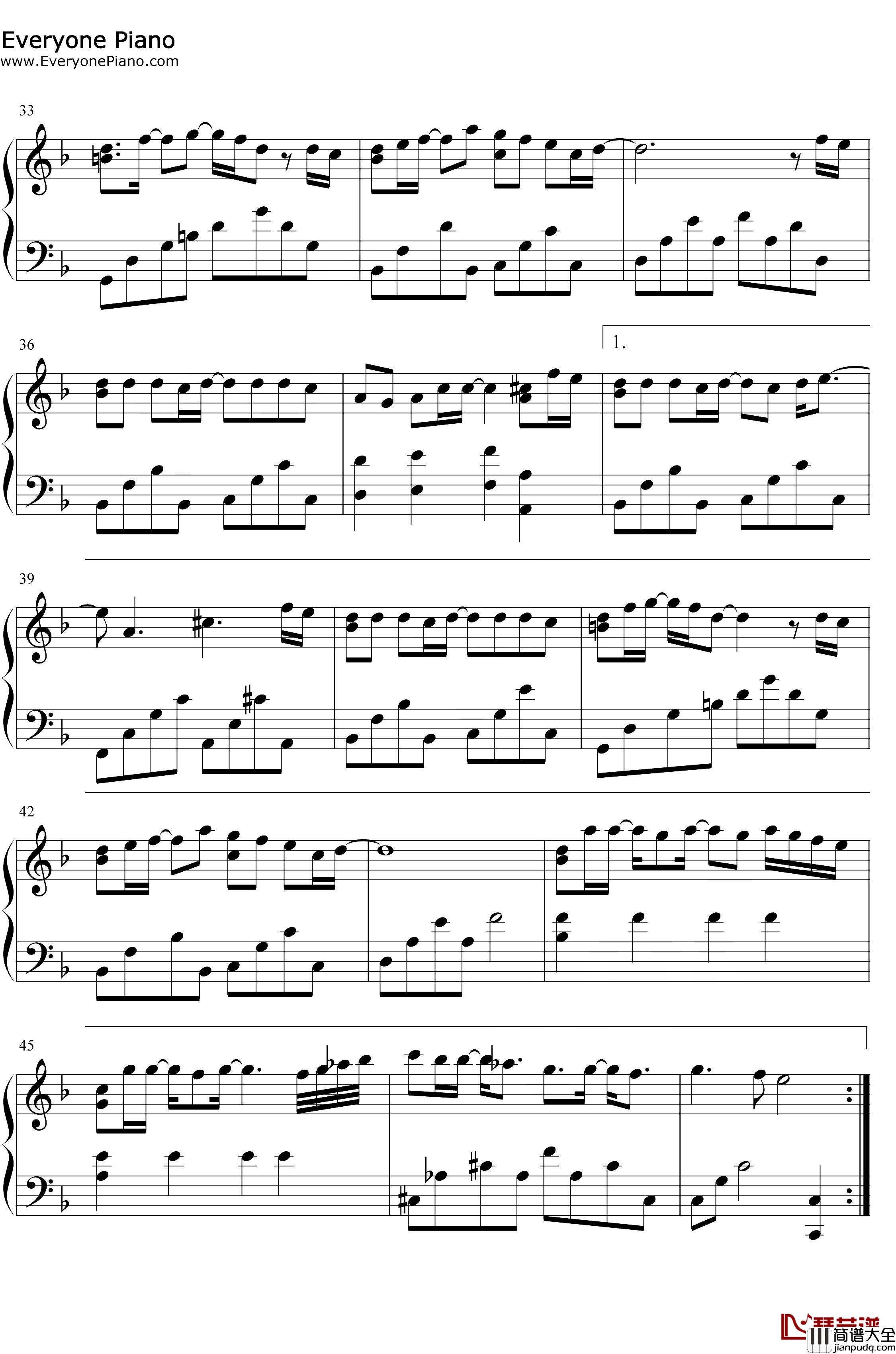 枕边人钢琴谱_胡彦斌_三生三世枕上书片头曲