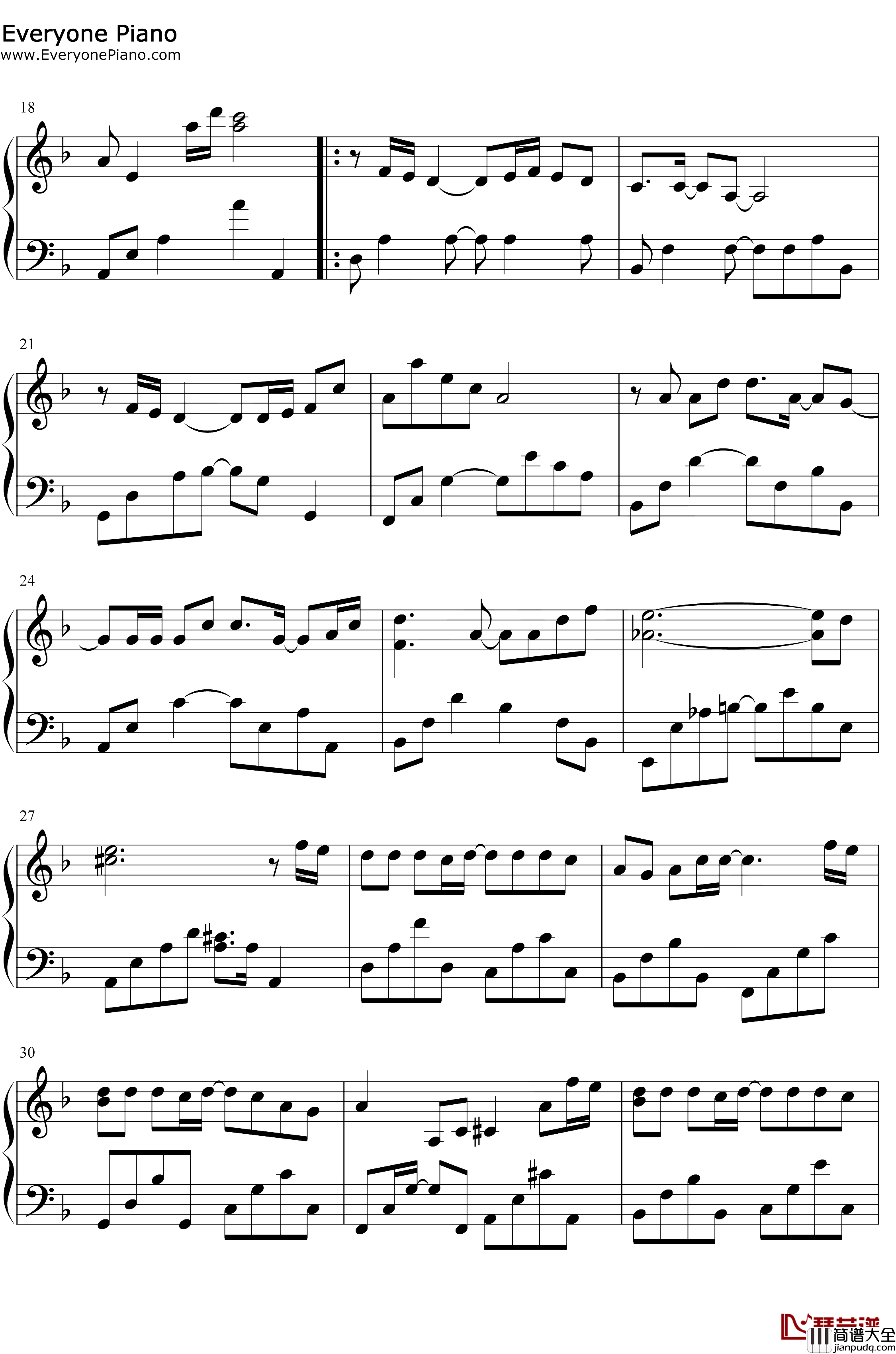 枕边人钢琴谱_胡彦斌_三生三世枕上书片头曲