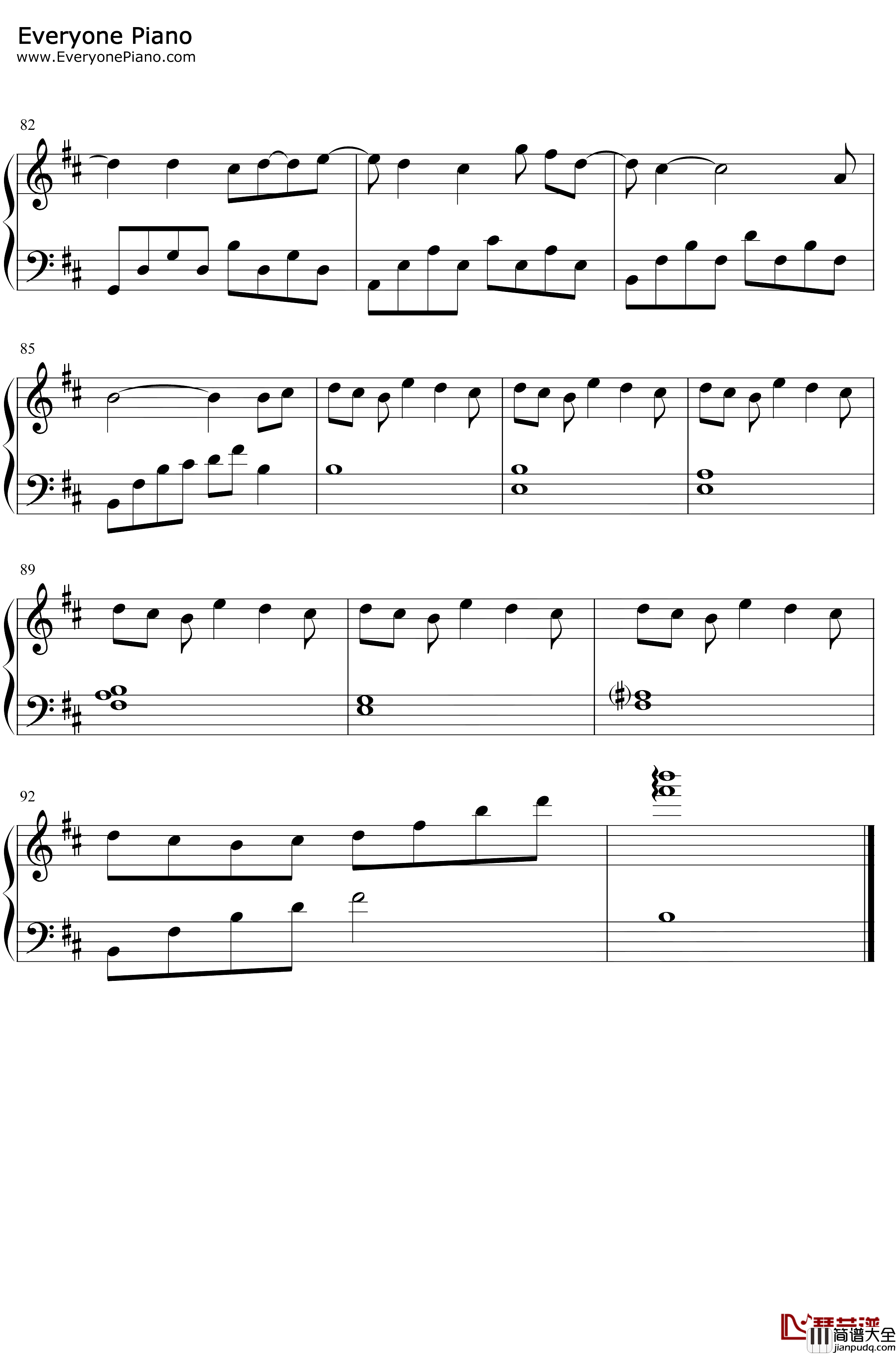 鸟之诗钢琴谱_Lia_伤感抒情版_鳥の詩_とりのうた