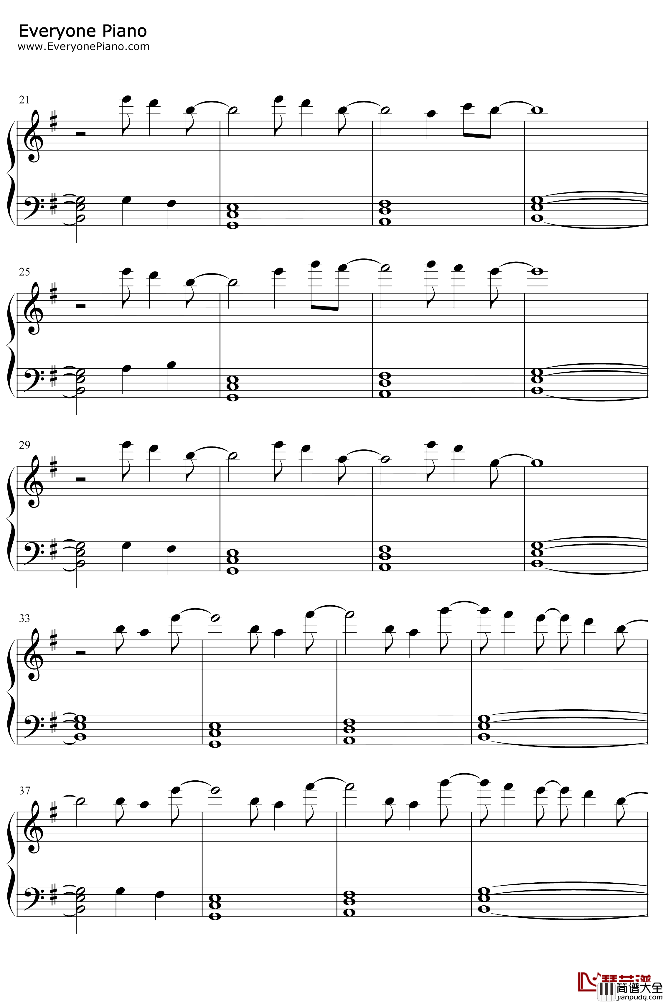 Asphyxia钢琴谱_逆时针向_抖音超火背景音乐