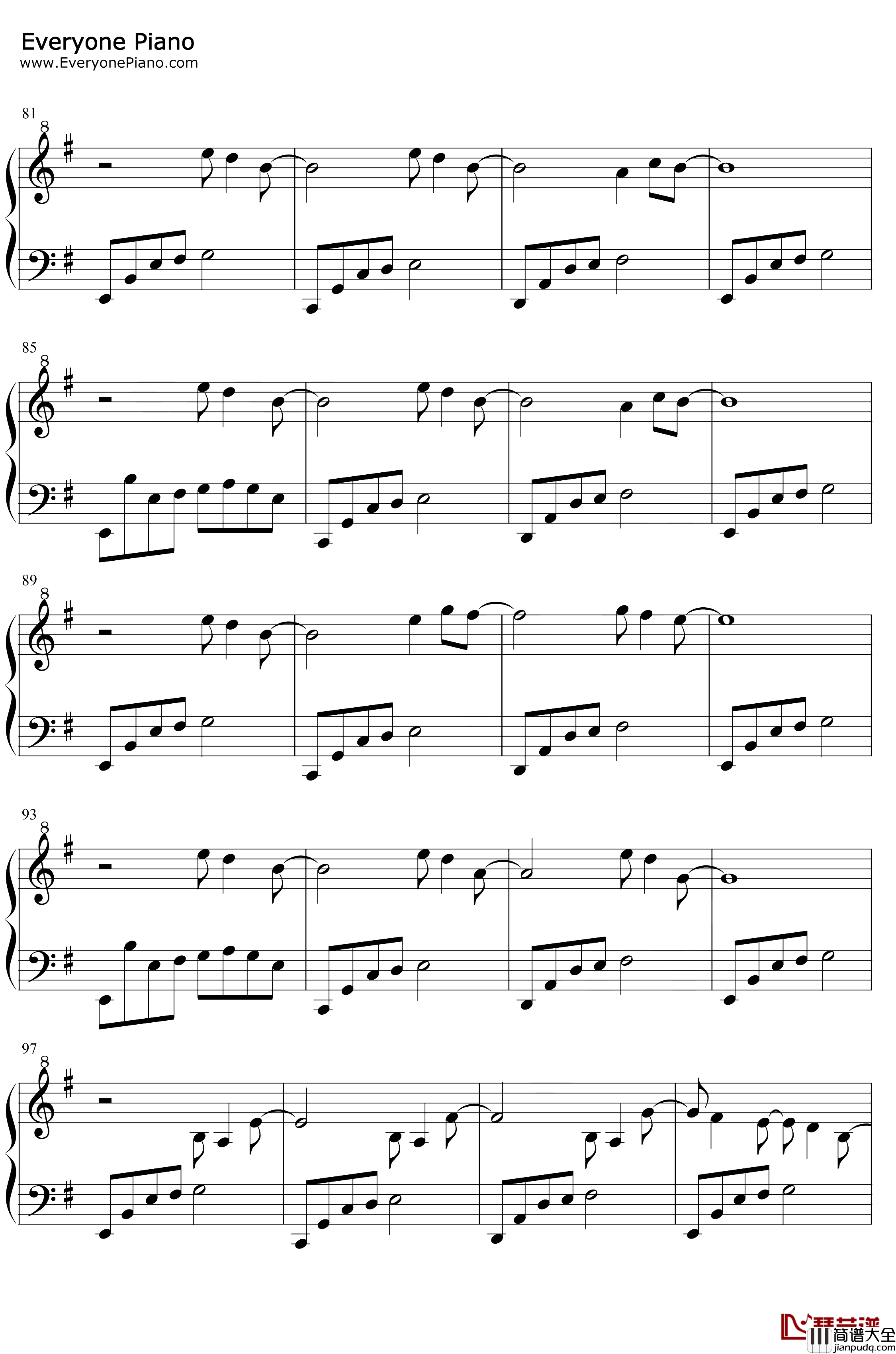 Asphyxia钢琴谱_逆时针向_抖音超火背景音乐