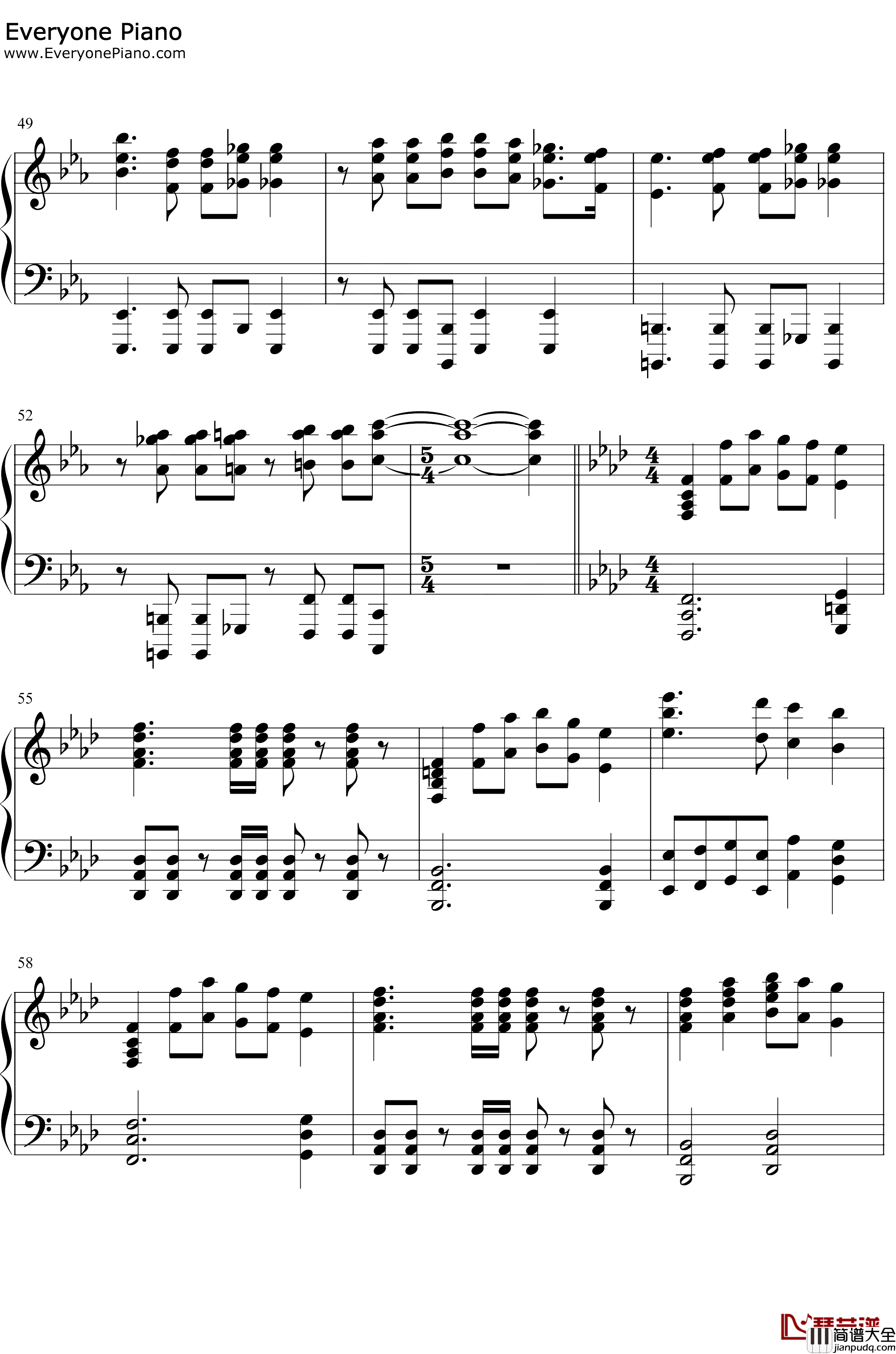 The_3rd_Anniversary钢琴谱_猎豹移动公司_三周年_跳舞的线