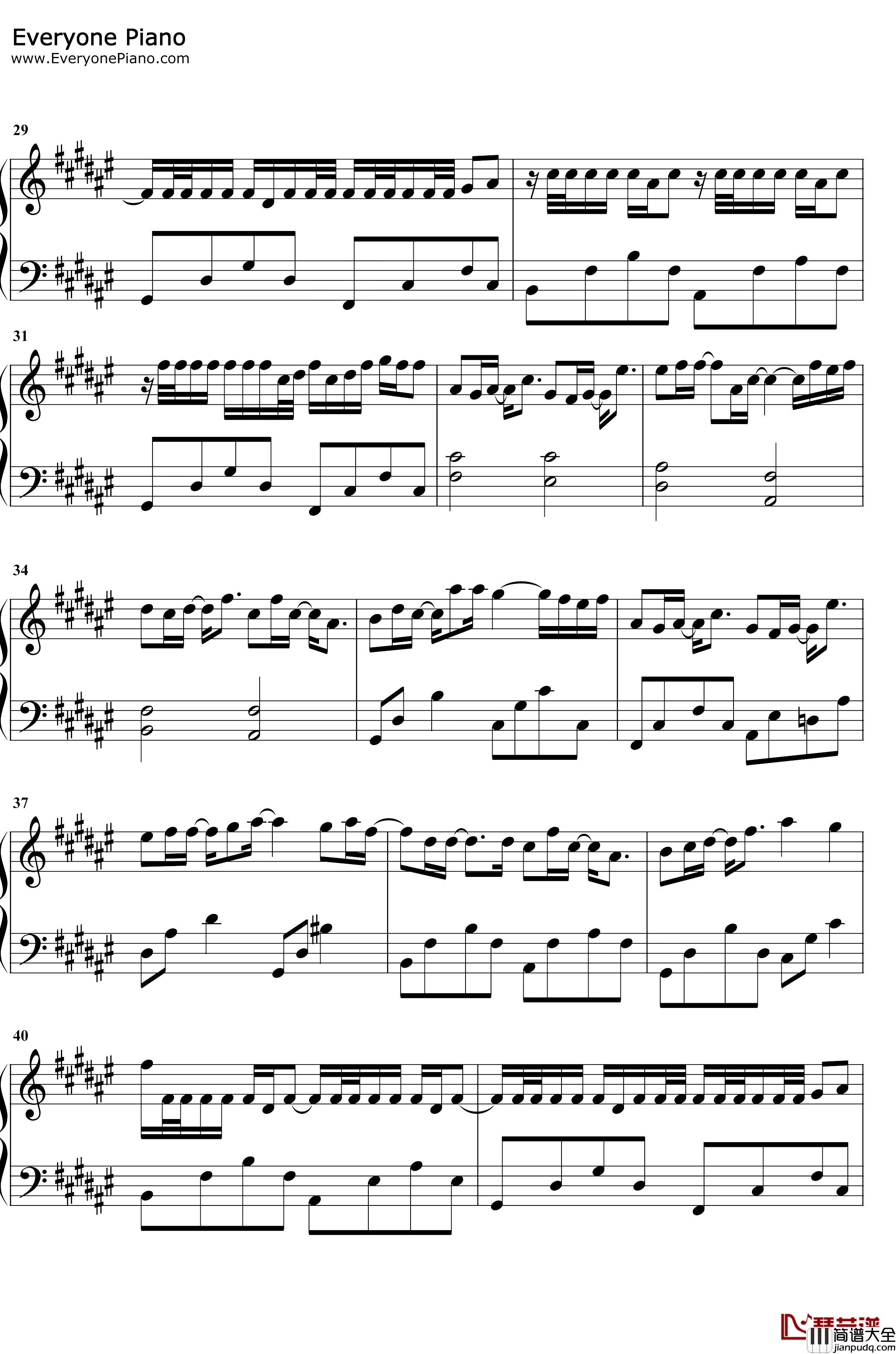 想念钢琴谱_梁博_梁博赋予了原曲新的灵魂