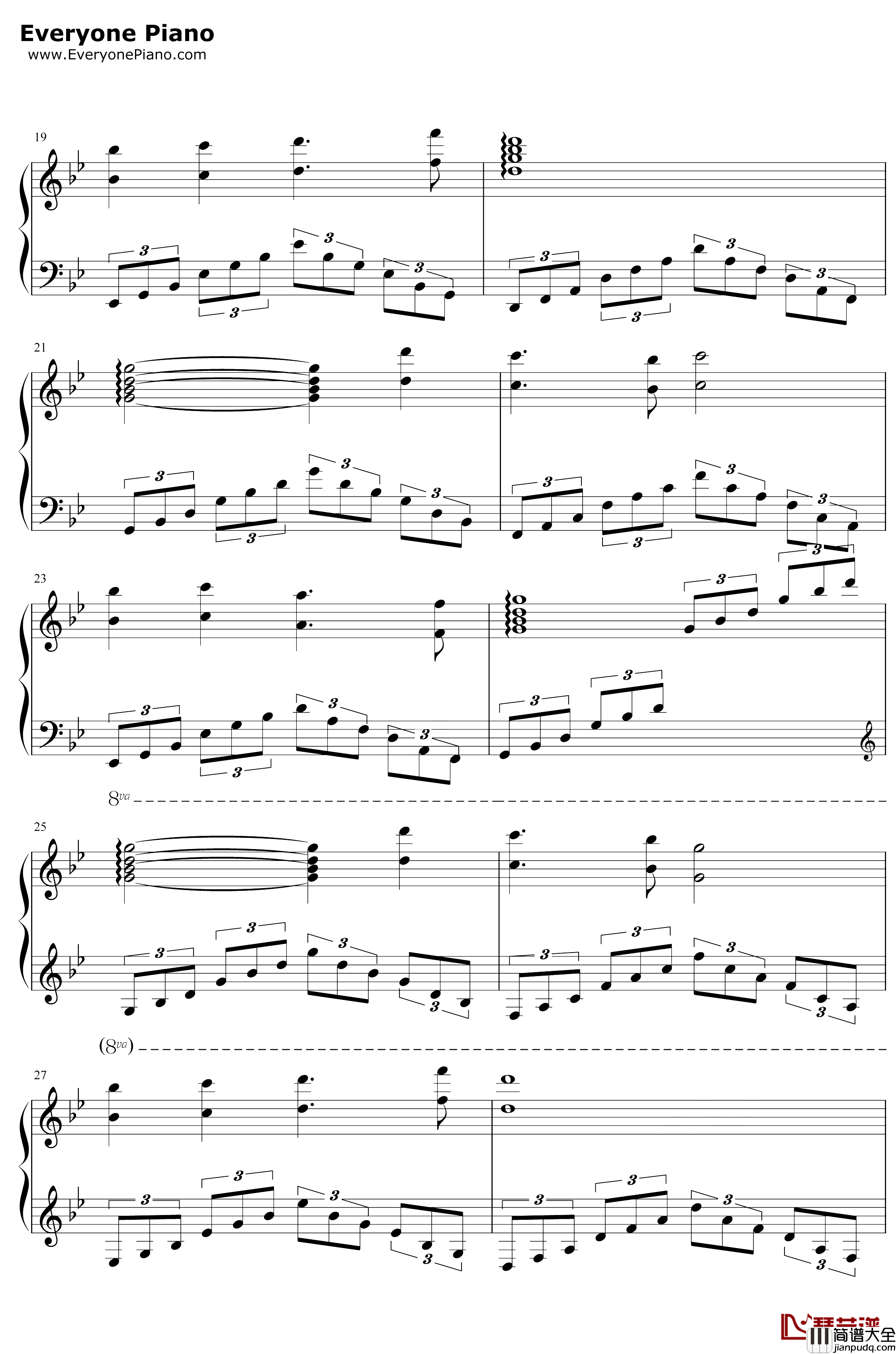 初心钢琴谱_方岽清_大明风华插曲