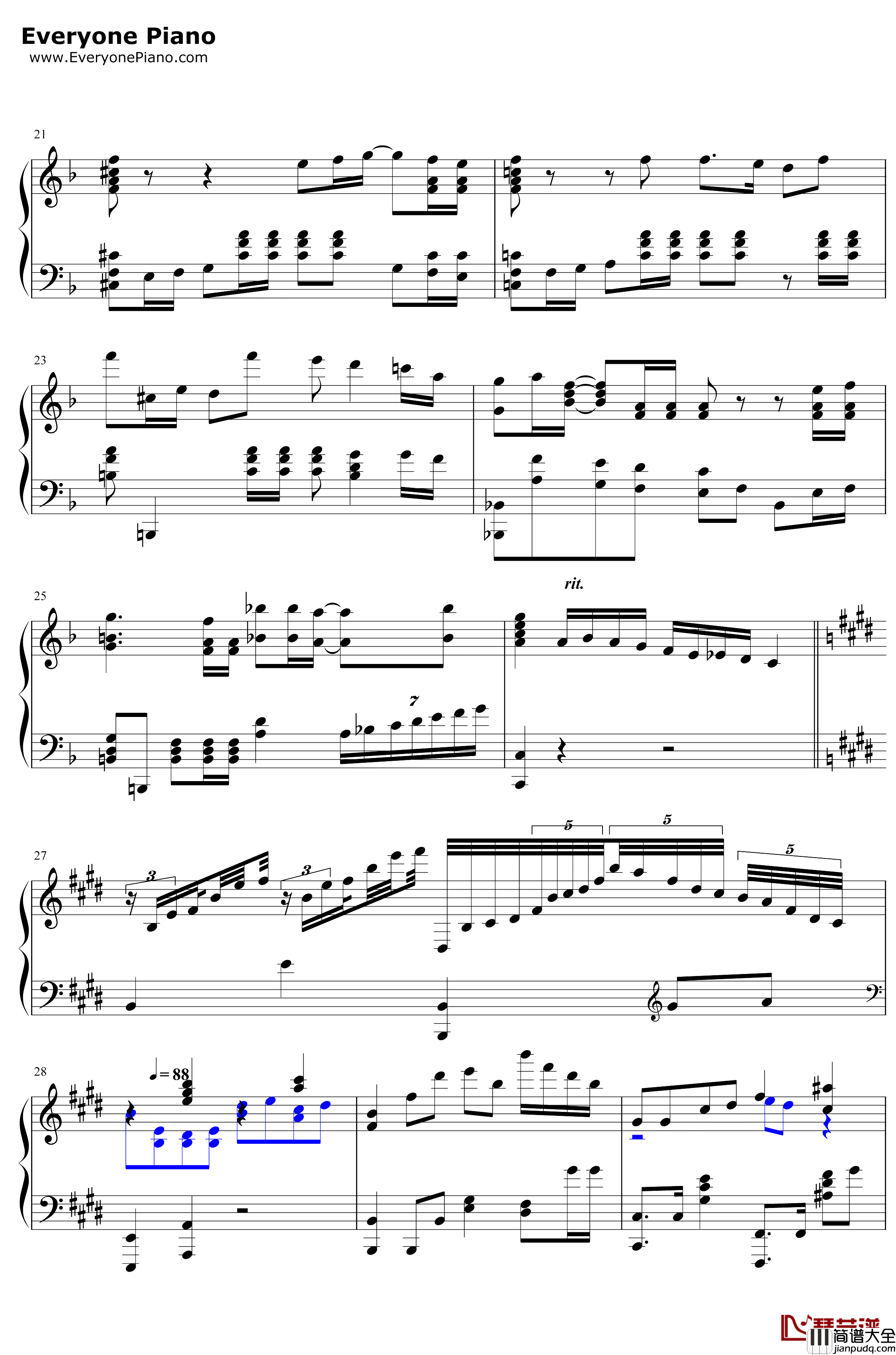 ありがとうはこっちの言葉钢琴谱_森山直太朗_索玛丽与森林之神OP