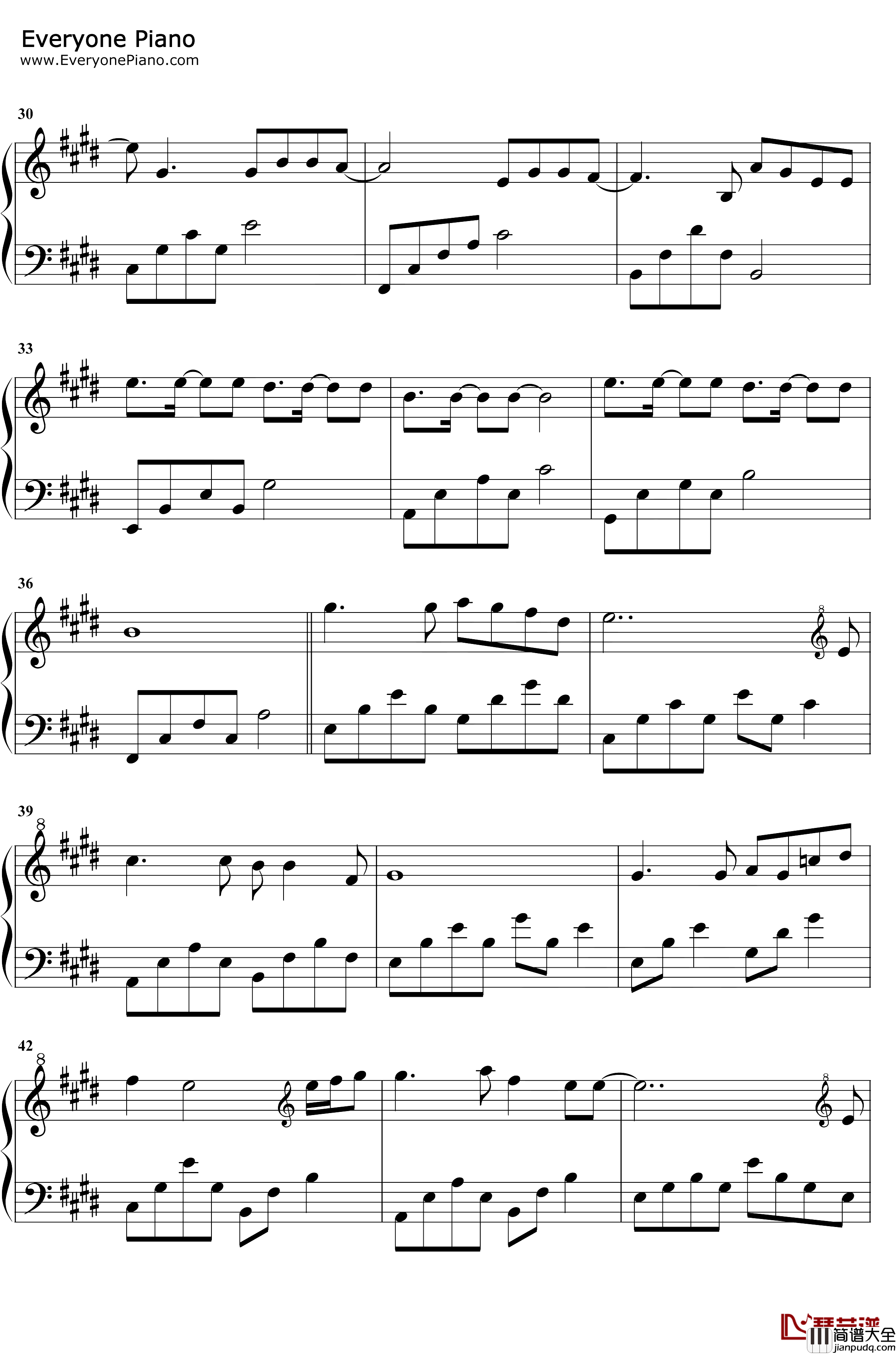 相信爱钢琴谱_周兴哲