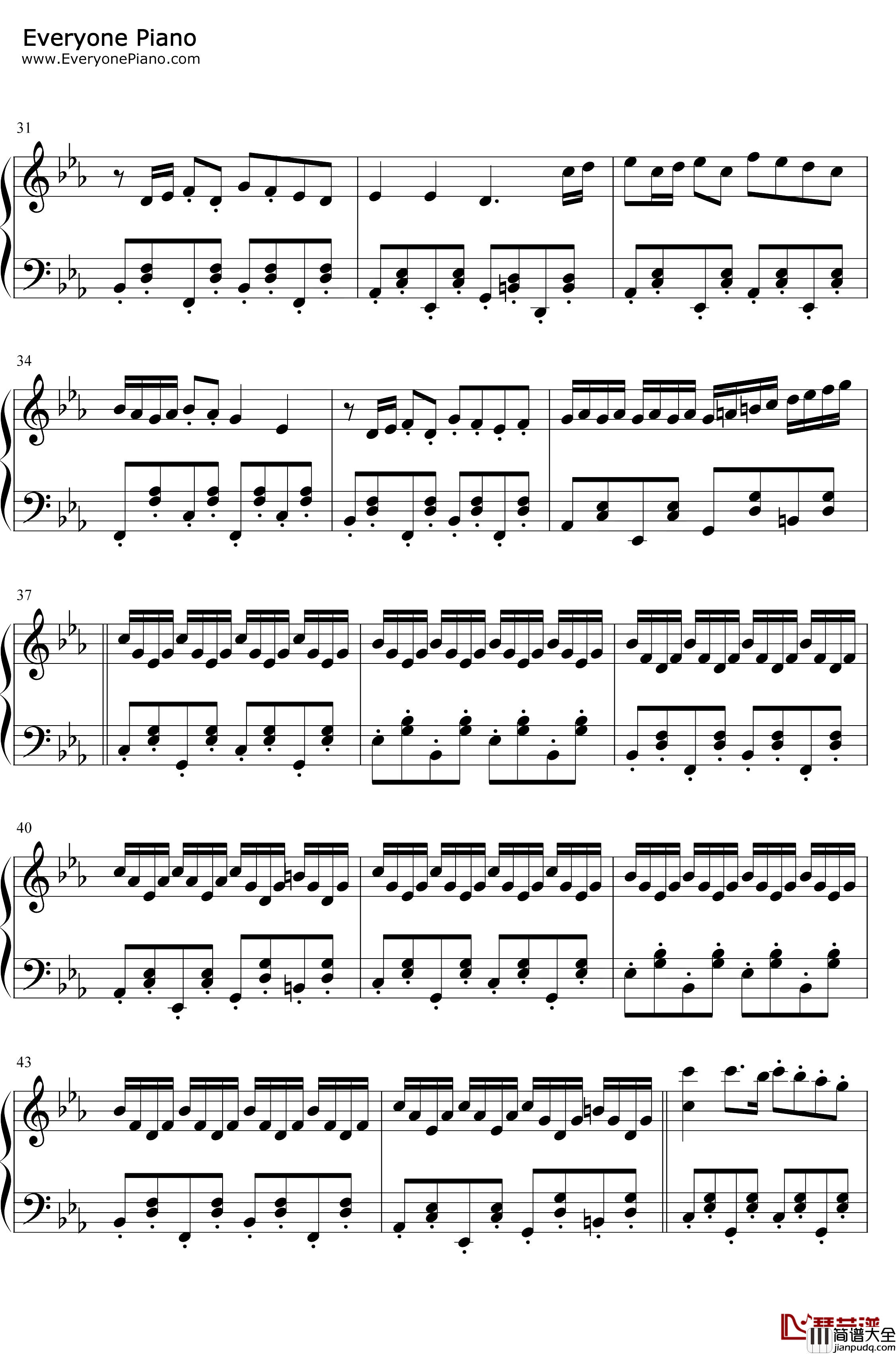 捣蛋猪钢琴谱_IlmariHakkola_背景音乐