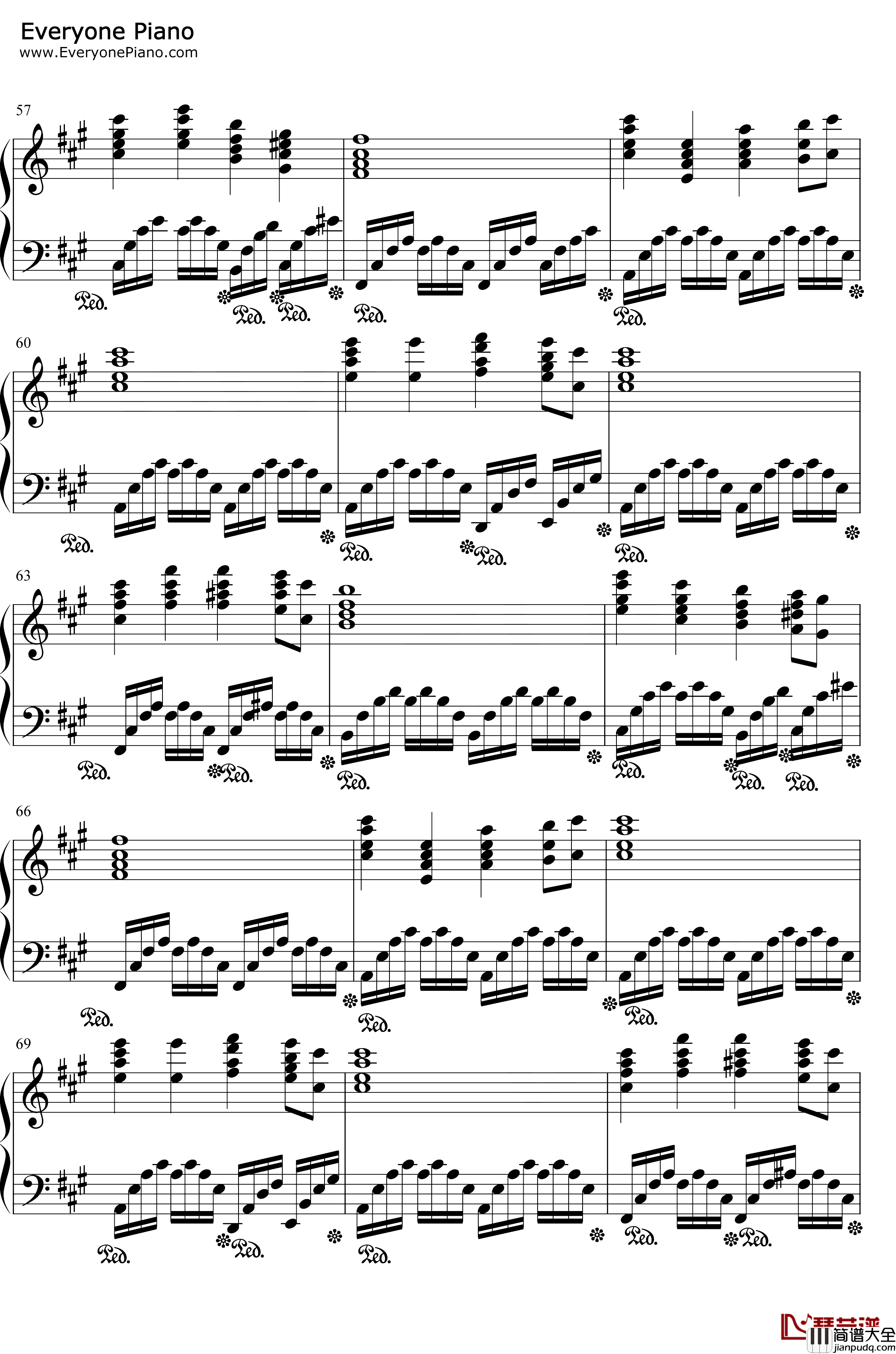 酒醉的蝴蝶钢琴谱_崔伟立_改编版_怎么也飞不出花花的世界_抖音爆火