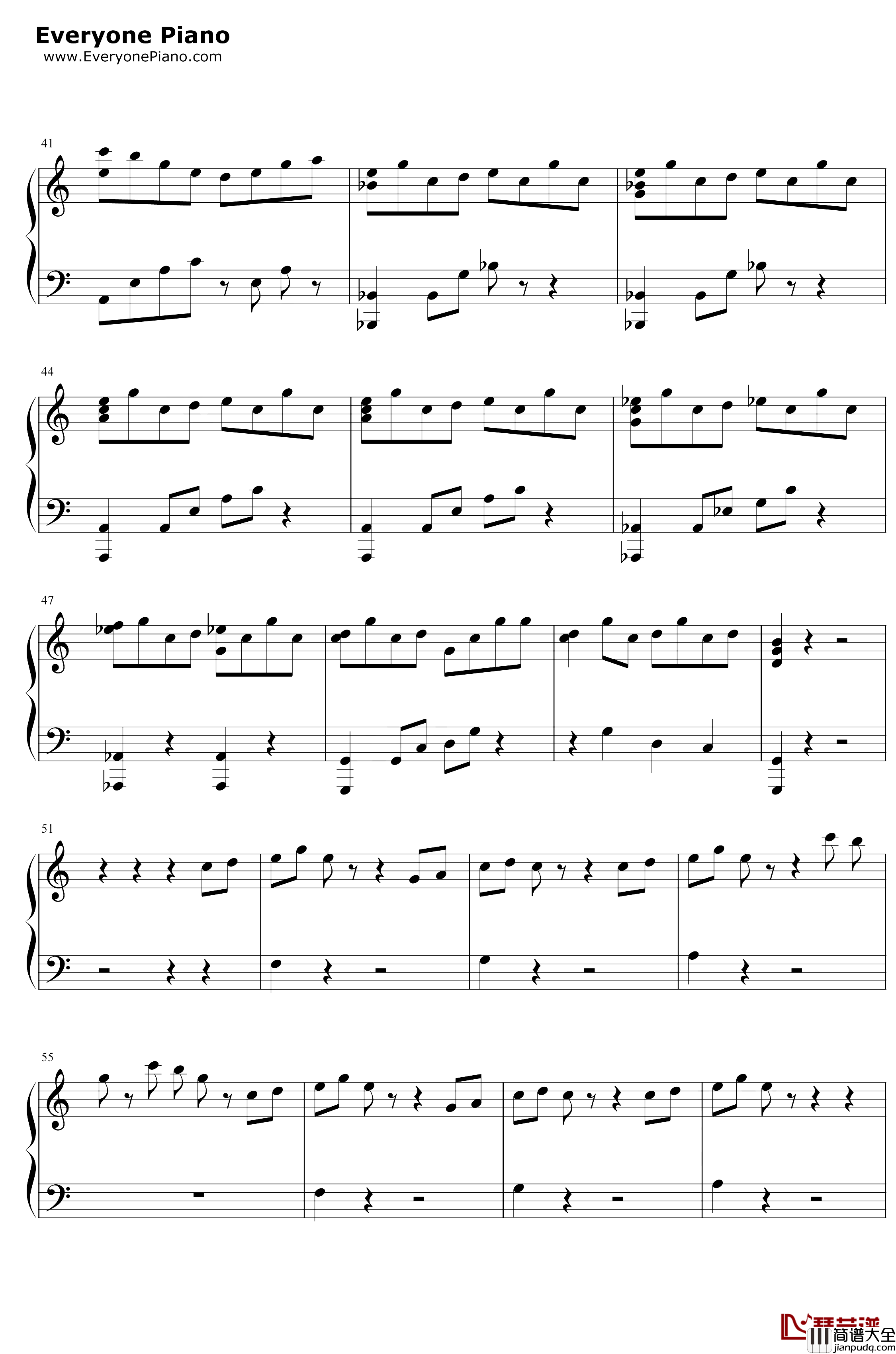 花火大会钢琴谱_Radwimps_天气之子OST