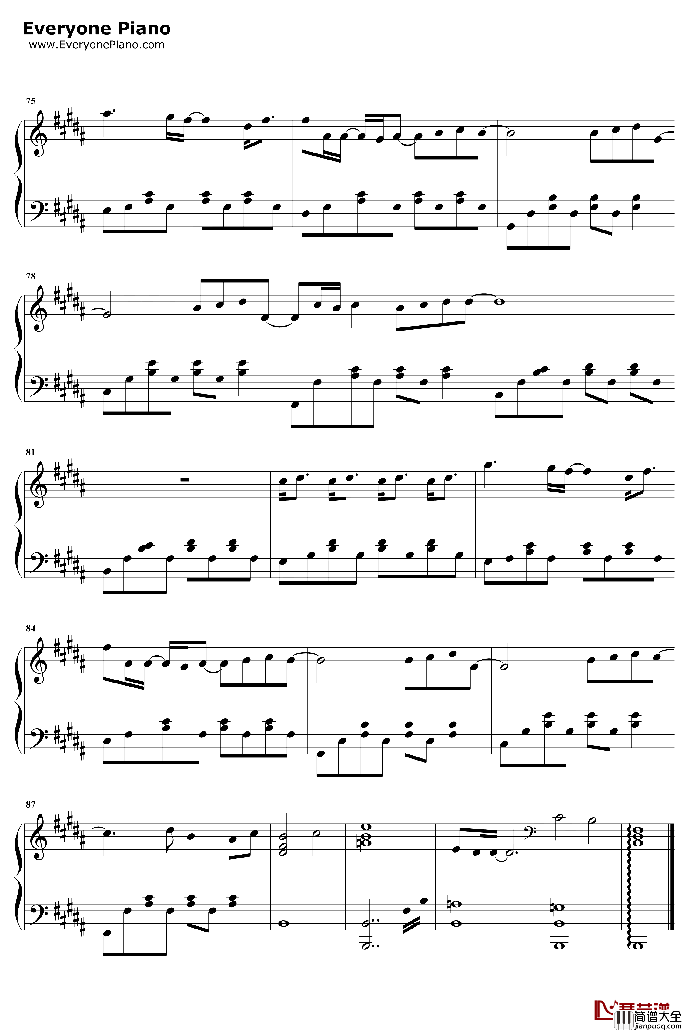 受够钢琴谱_周兴哲_一步两步三步我错过后悔对你说反正我不难过