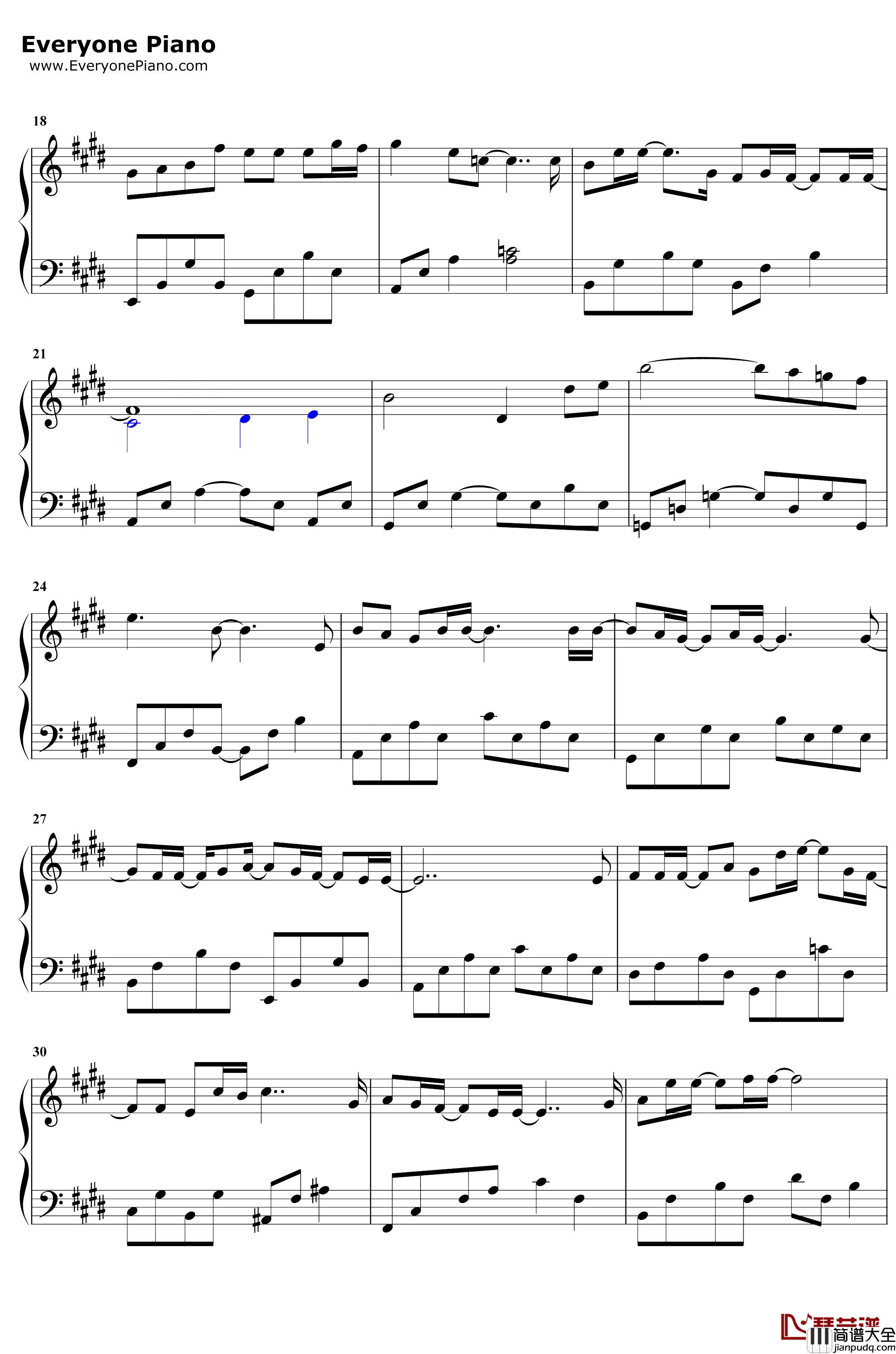 Better钢琴谱_谢博安_你的情歌OST