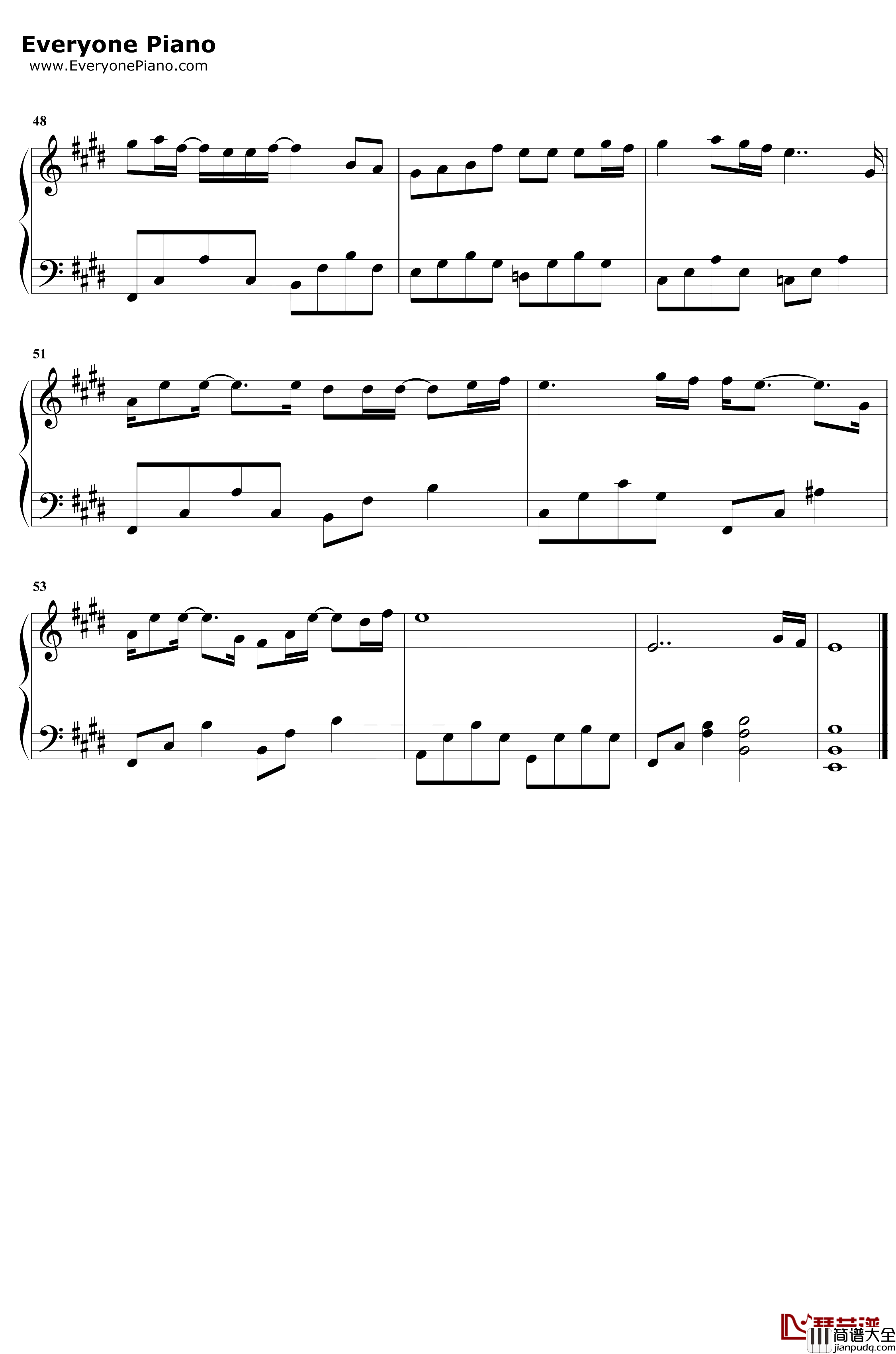 Better钢琴谱_谢博安_你的情歌OST