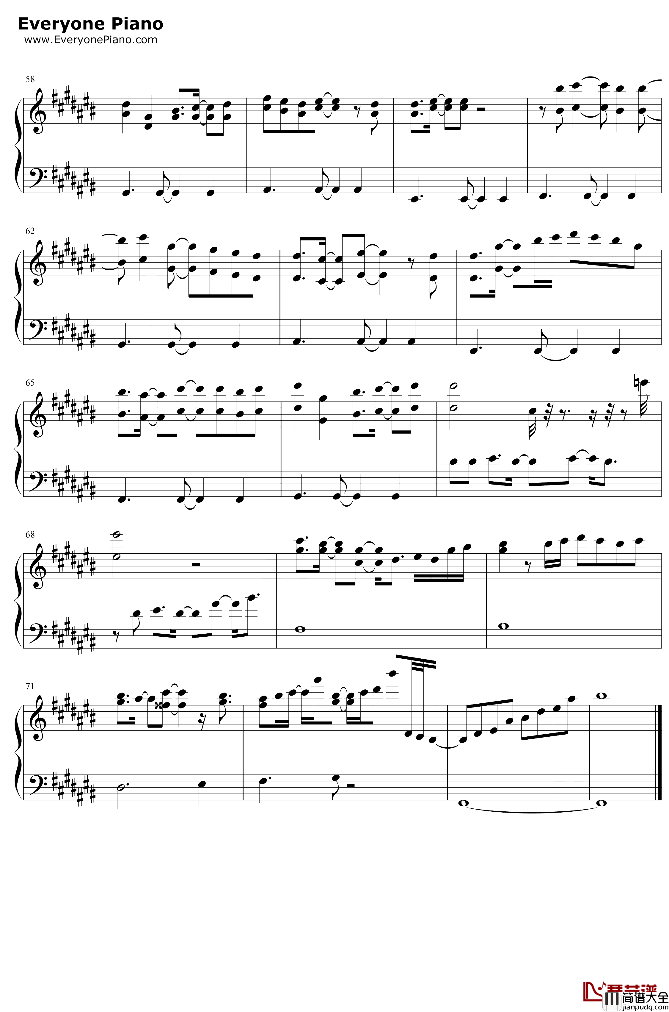 夜航星钢琴谱_不才_我的三体之章北海传ED