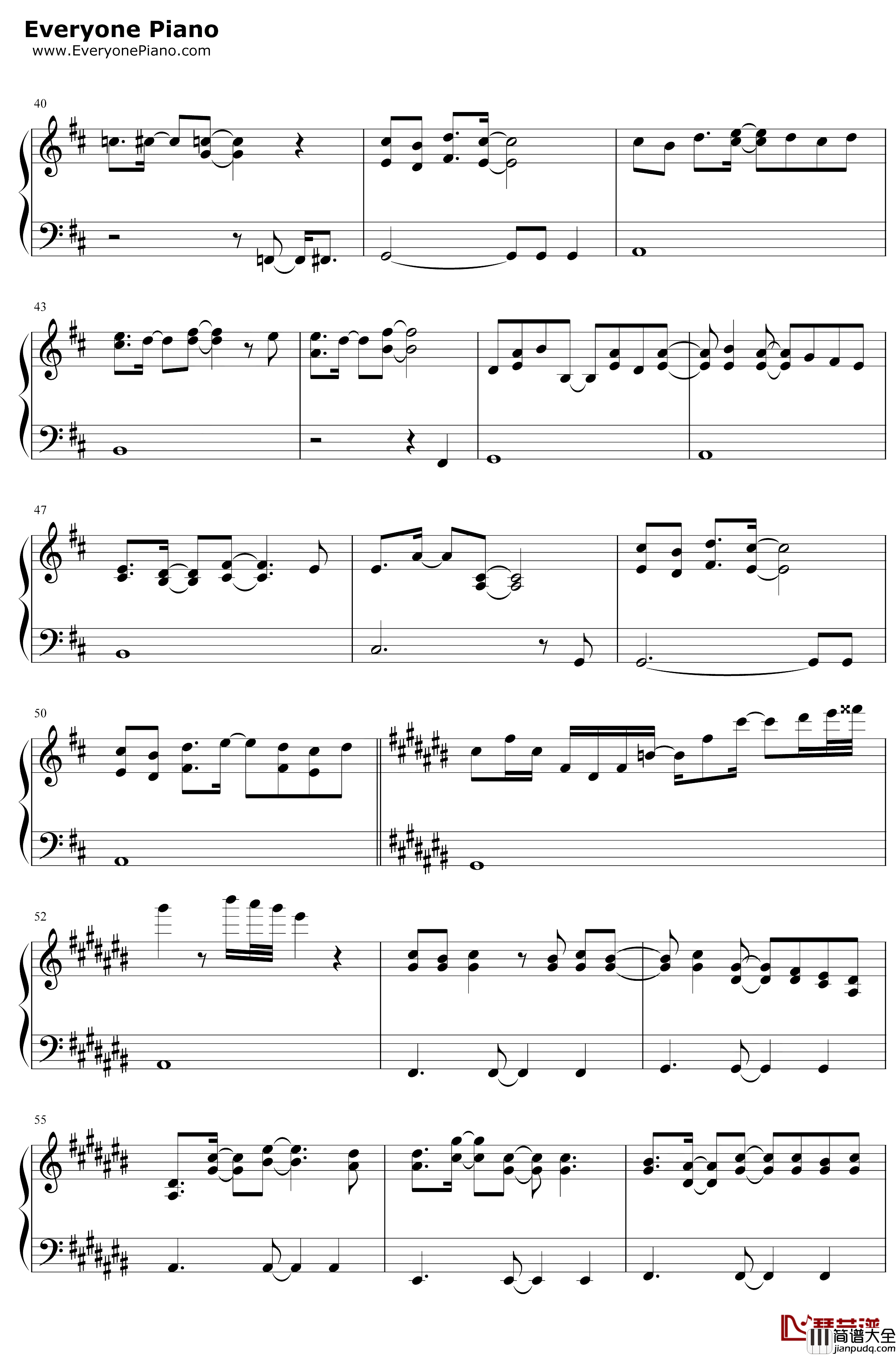 夜航星钢琴谱_不才_我的三体之章北海传ED