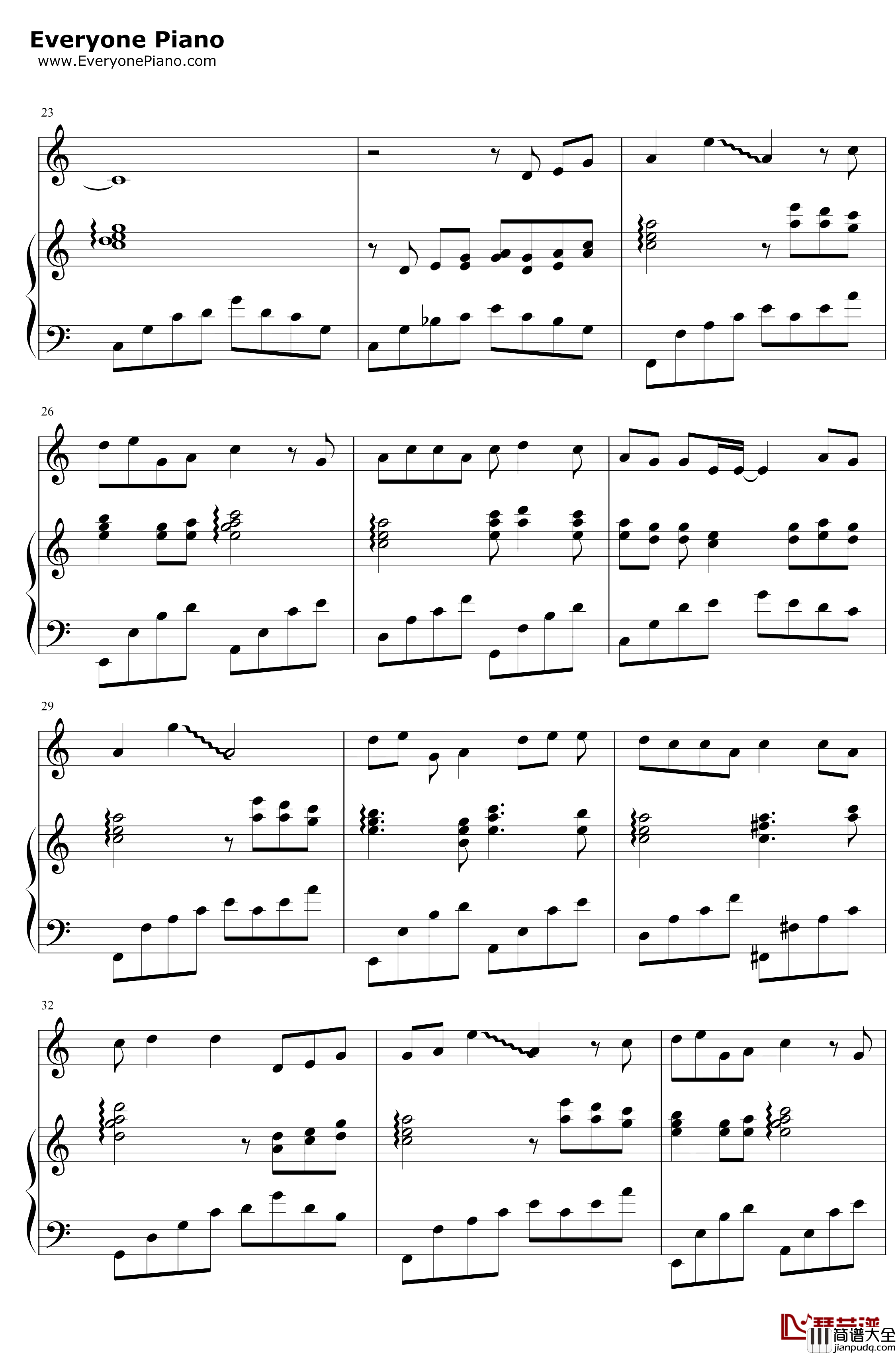 人间不值得钢琴谱_黄诗扶_拈杯酒眯着眼说专心看人间_抖音热歌