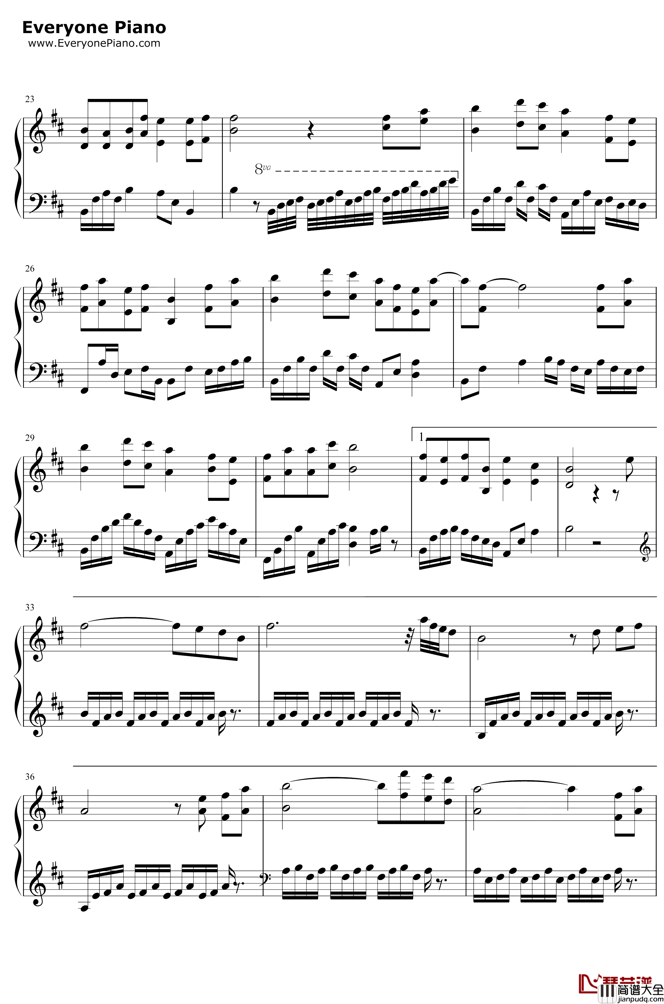 浮生辞钢琴谱_银临_完美版