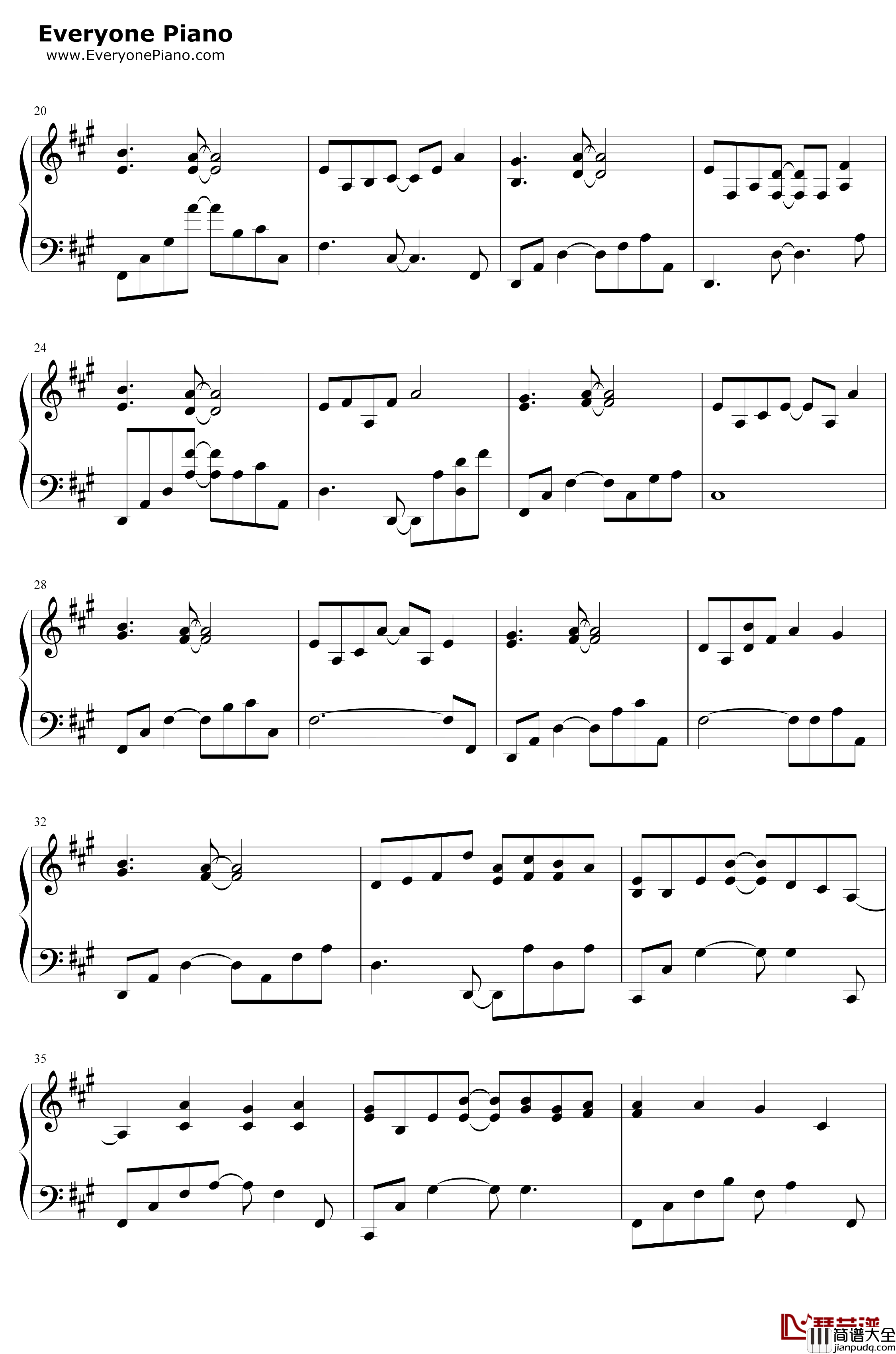 一阵の风钢琴谱_eufonius_独奏版_真实之泪OST