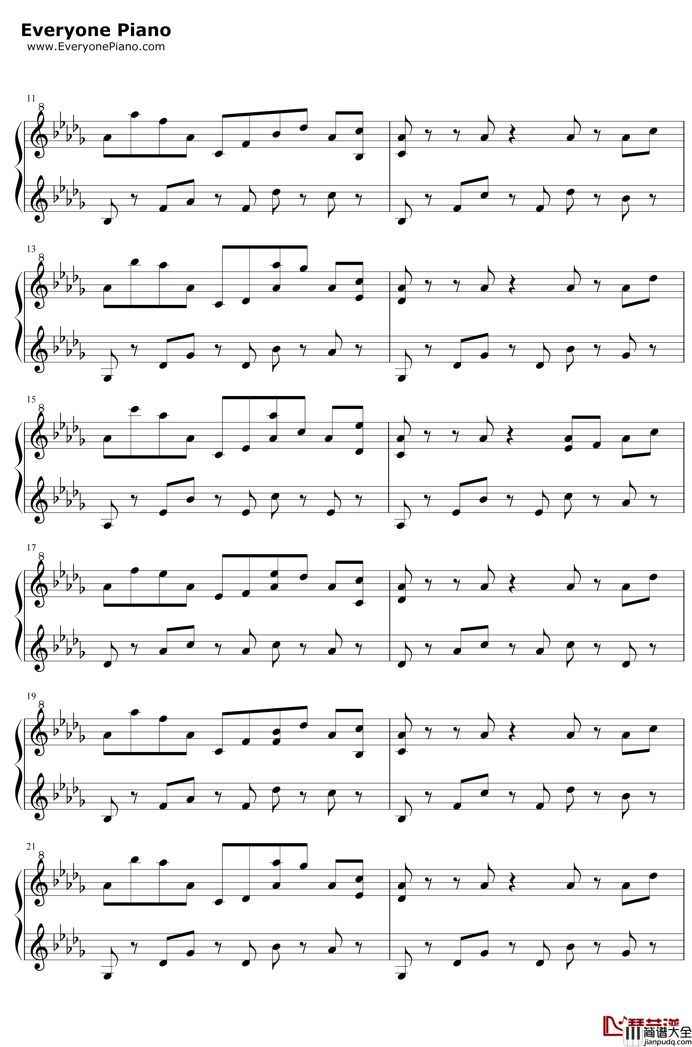 Butterfly钢琴谱_Rayark_Deemo背景音乐