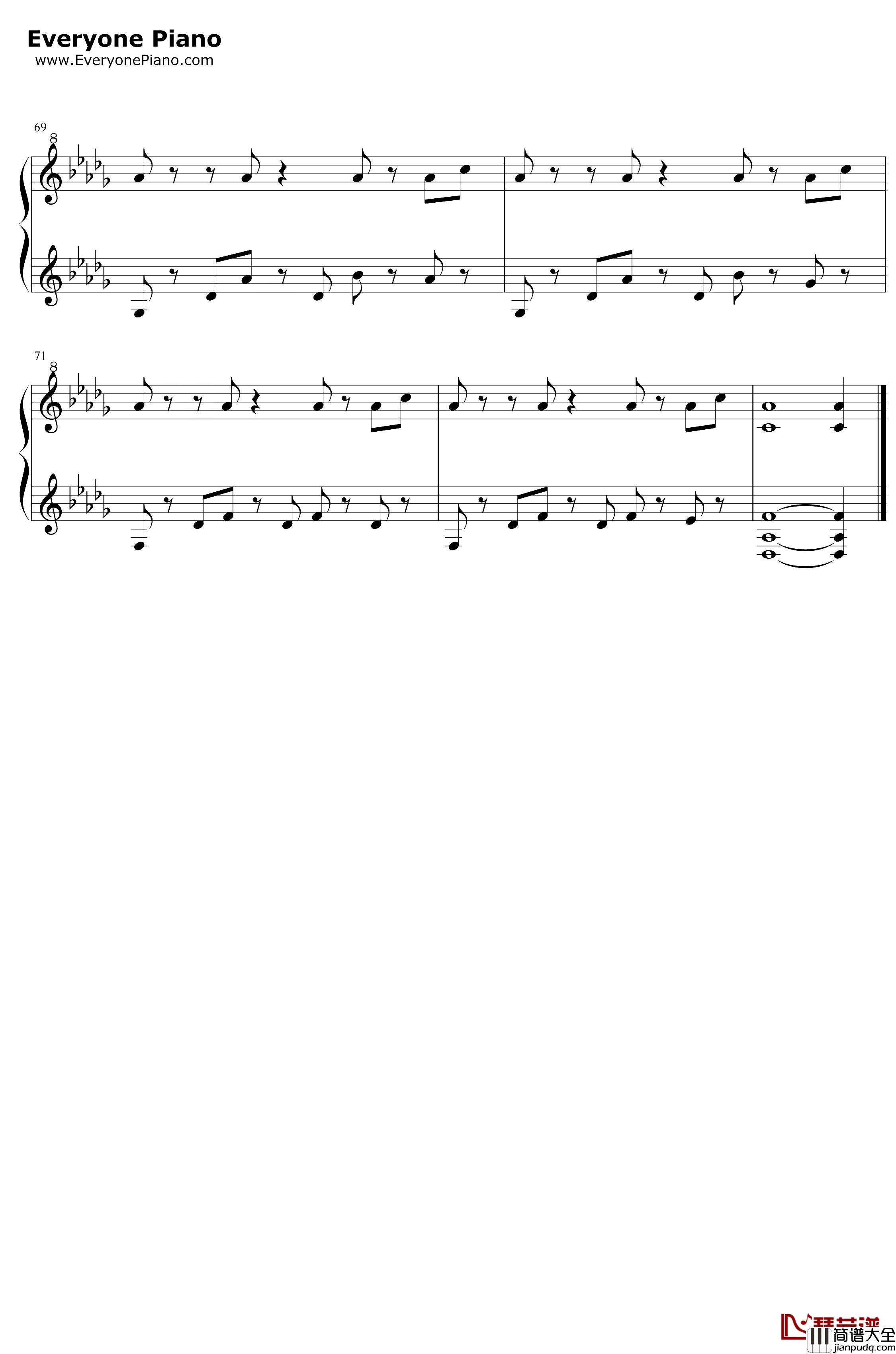 Butterfly钢琴谱_Rayark_Deemo背景音乐