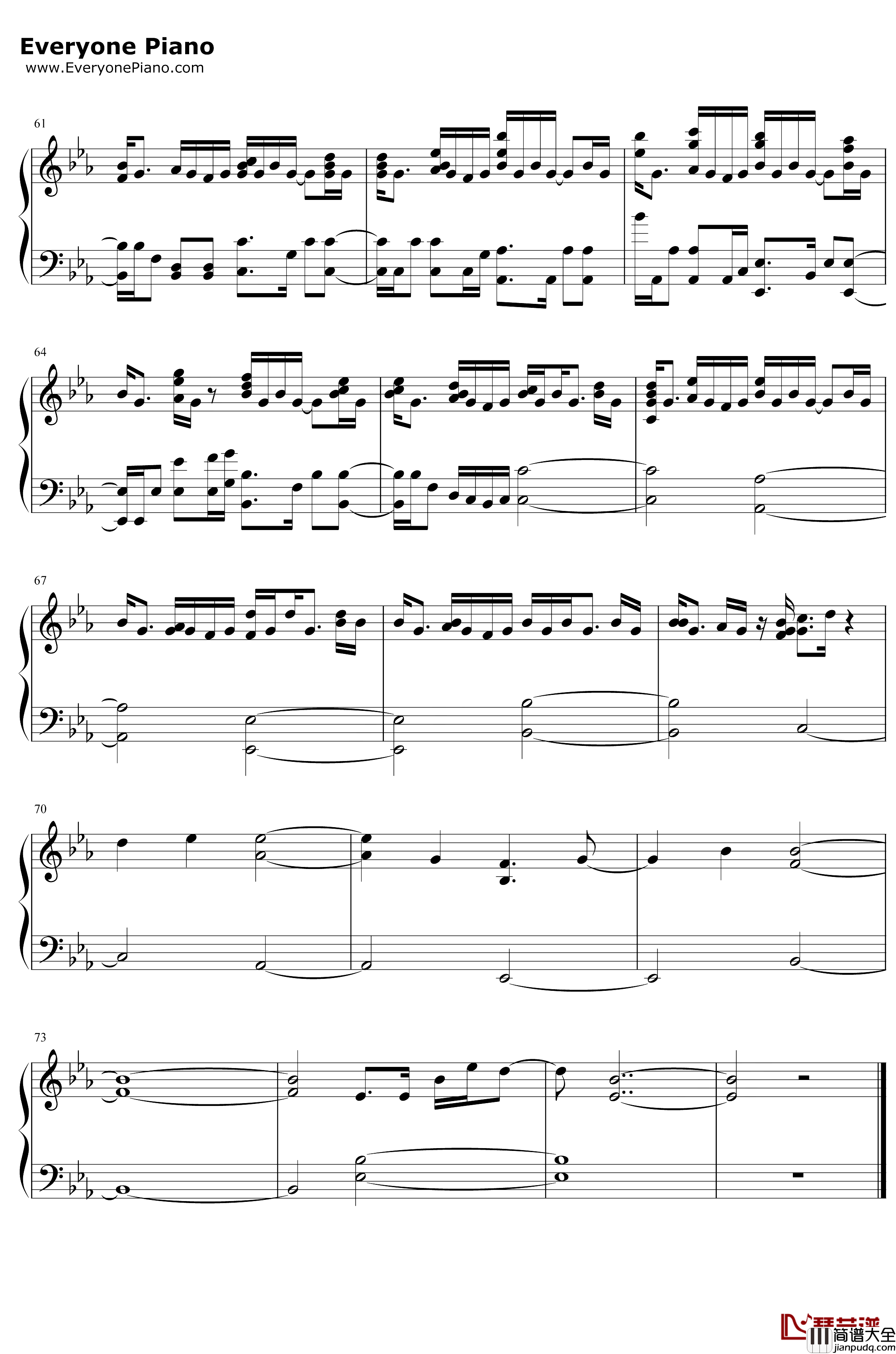 Over_the_Horizon钢琴谱_三星_三星GalaxyS4主题曲