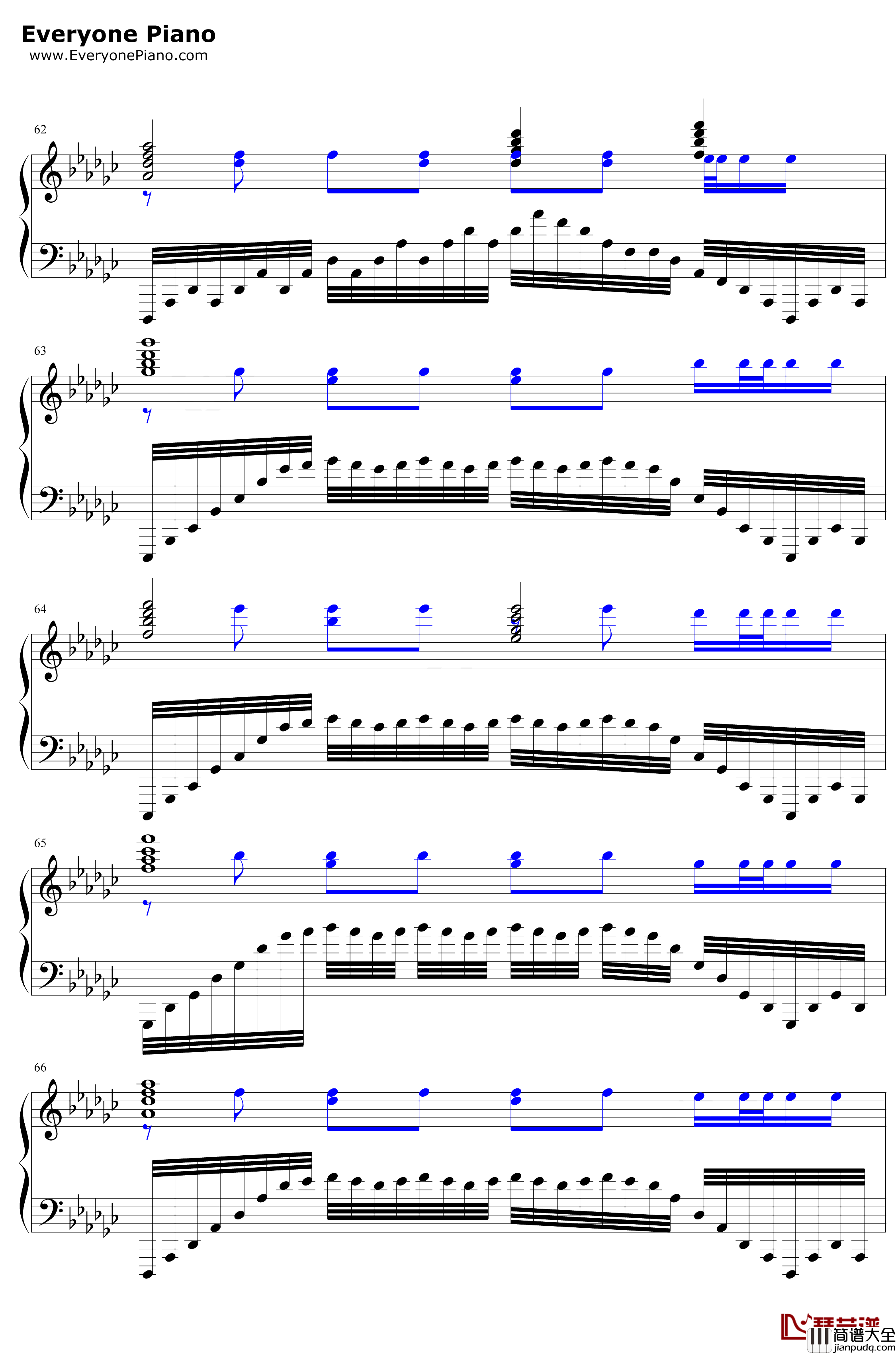 极暗之时改编版钢琴谱_Elex_恋与制作人