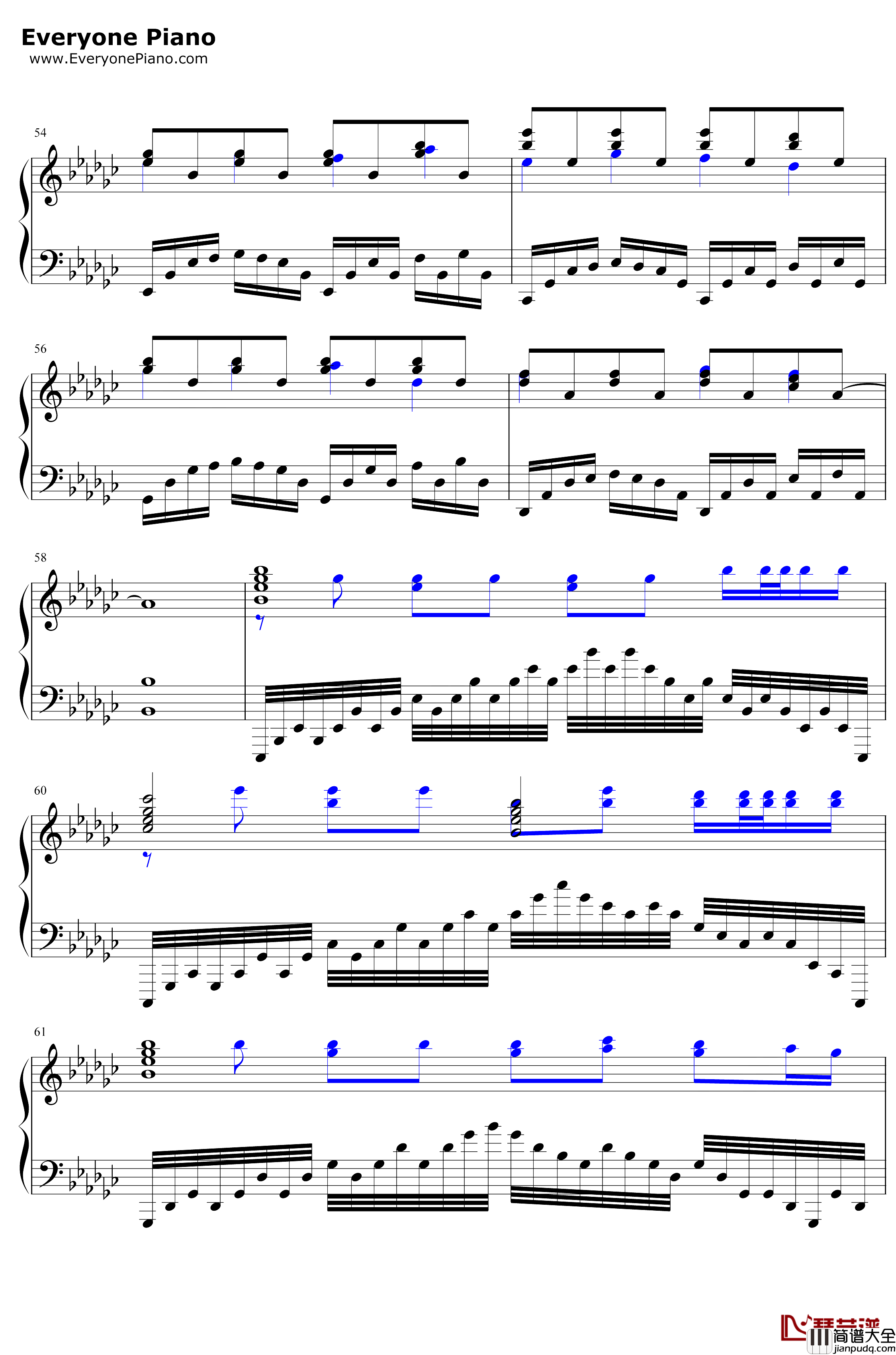 极暗之时改编版钢琴谱_Elex_恋与制作人