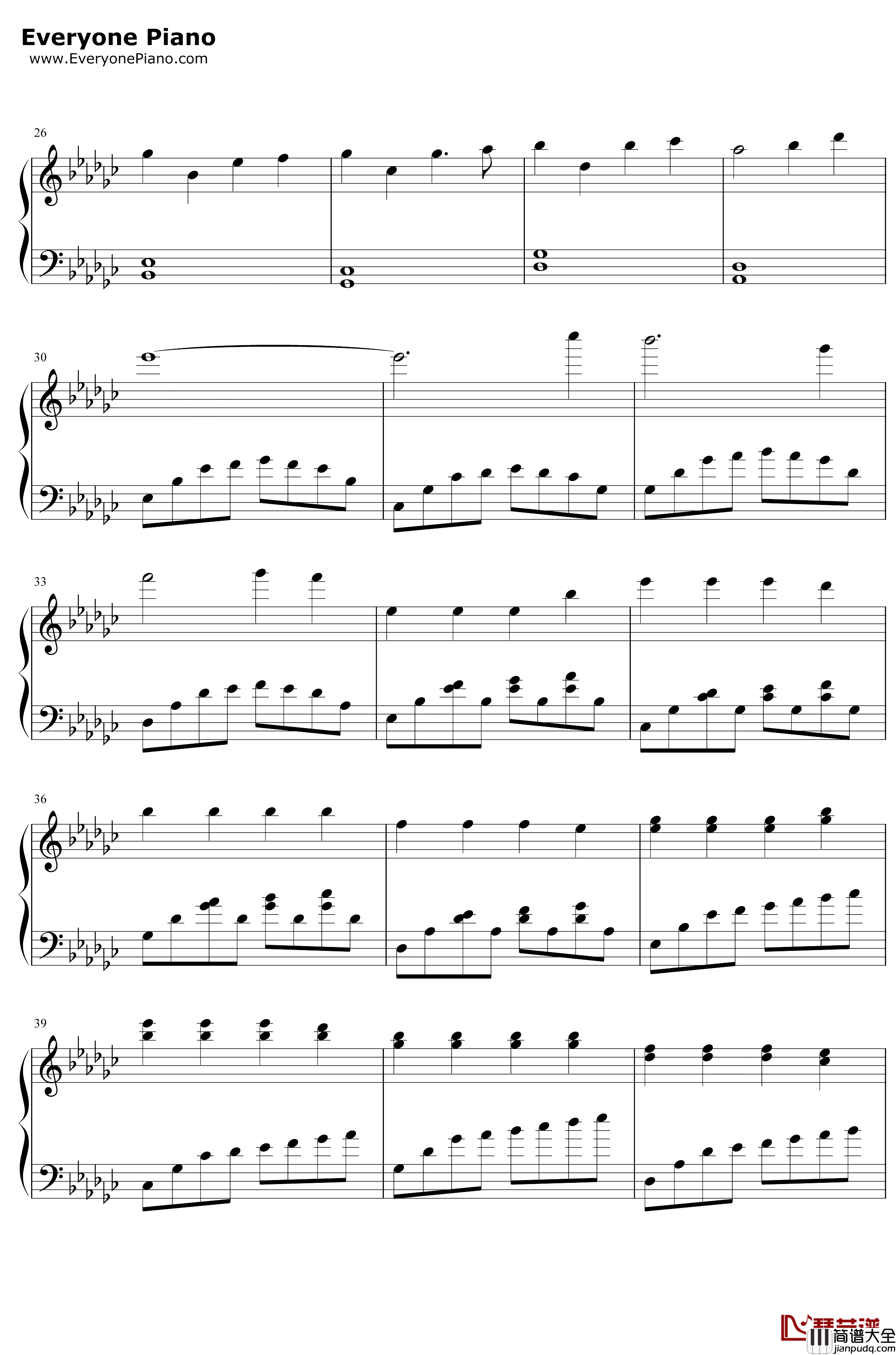 极暗之时改编版钢琴谱_Elex_恋与制作人