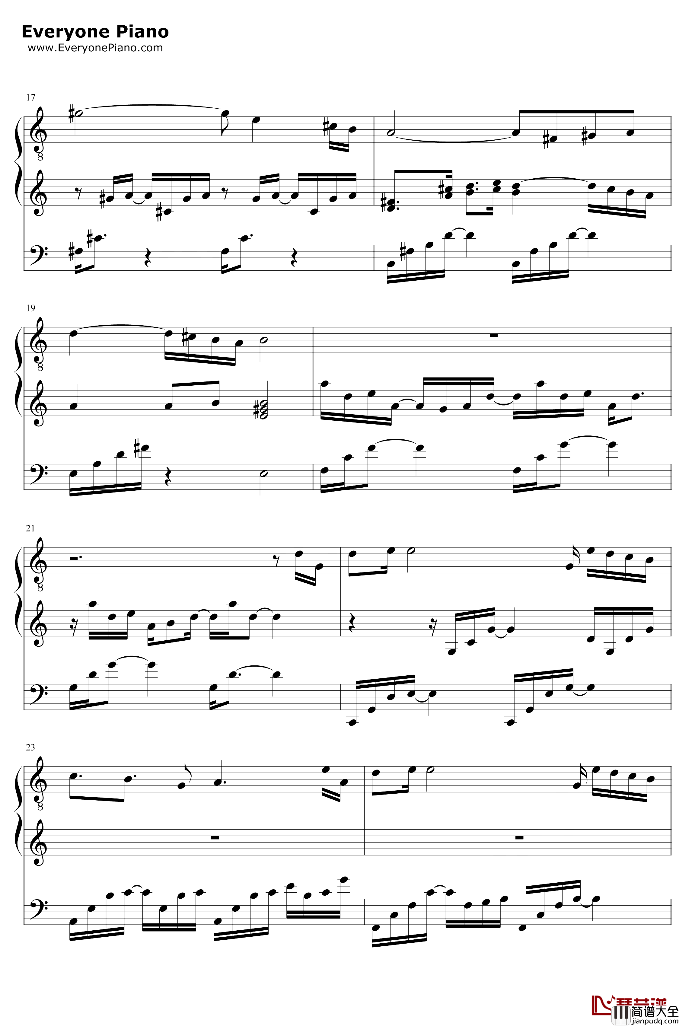 最好的礼物钢琴谱_李金铭_完整弹唱版_爱情公寓5