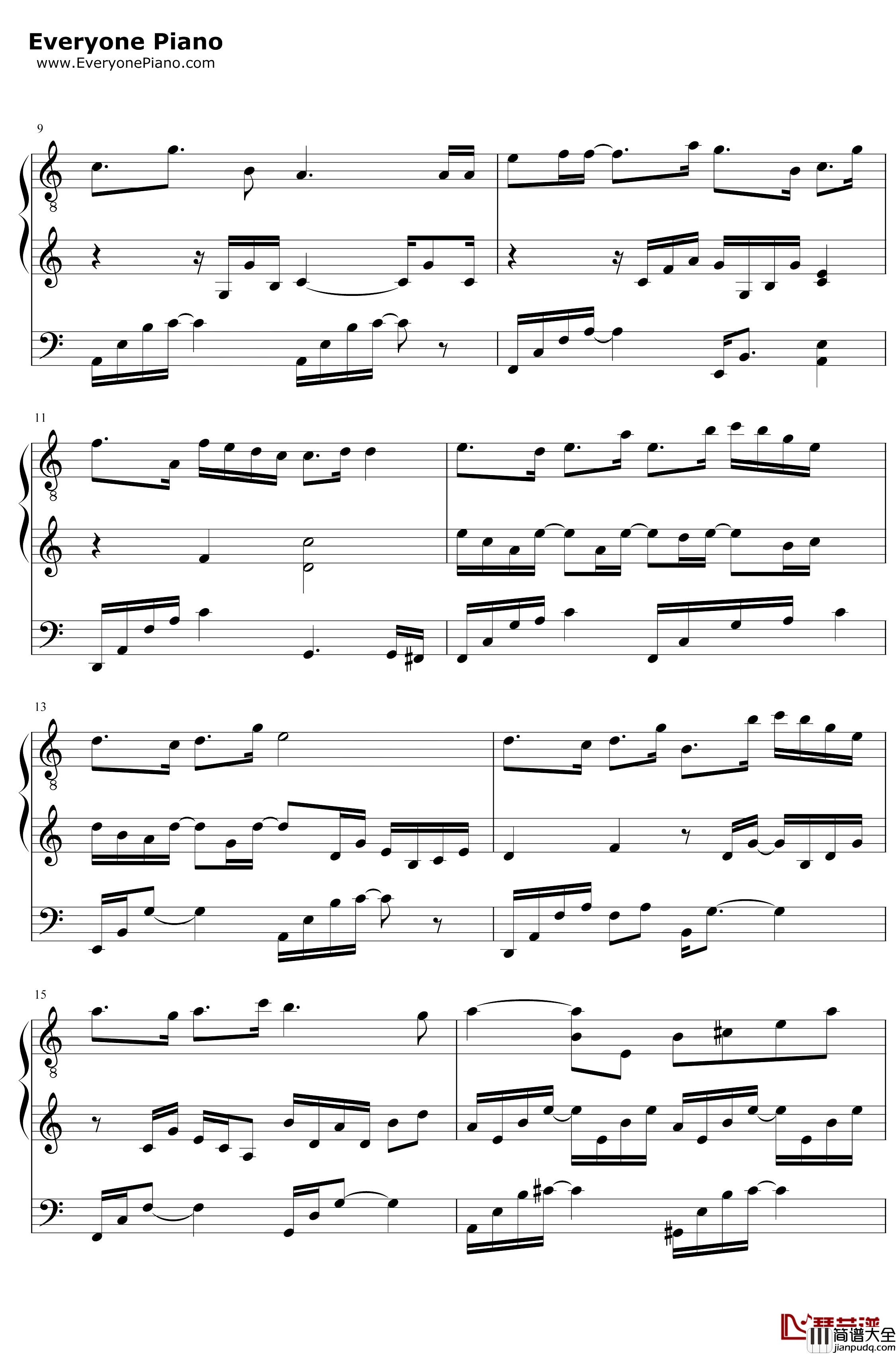 最好的礼物钢琴谱_李金铭_完整弹唱版_爱情公寓5