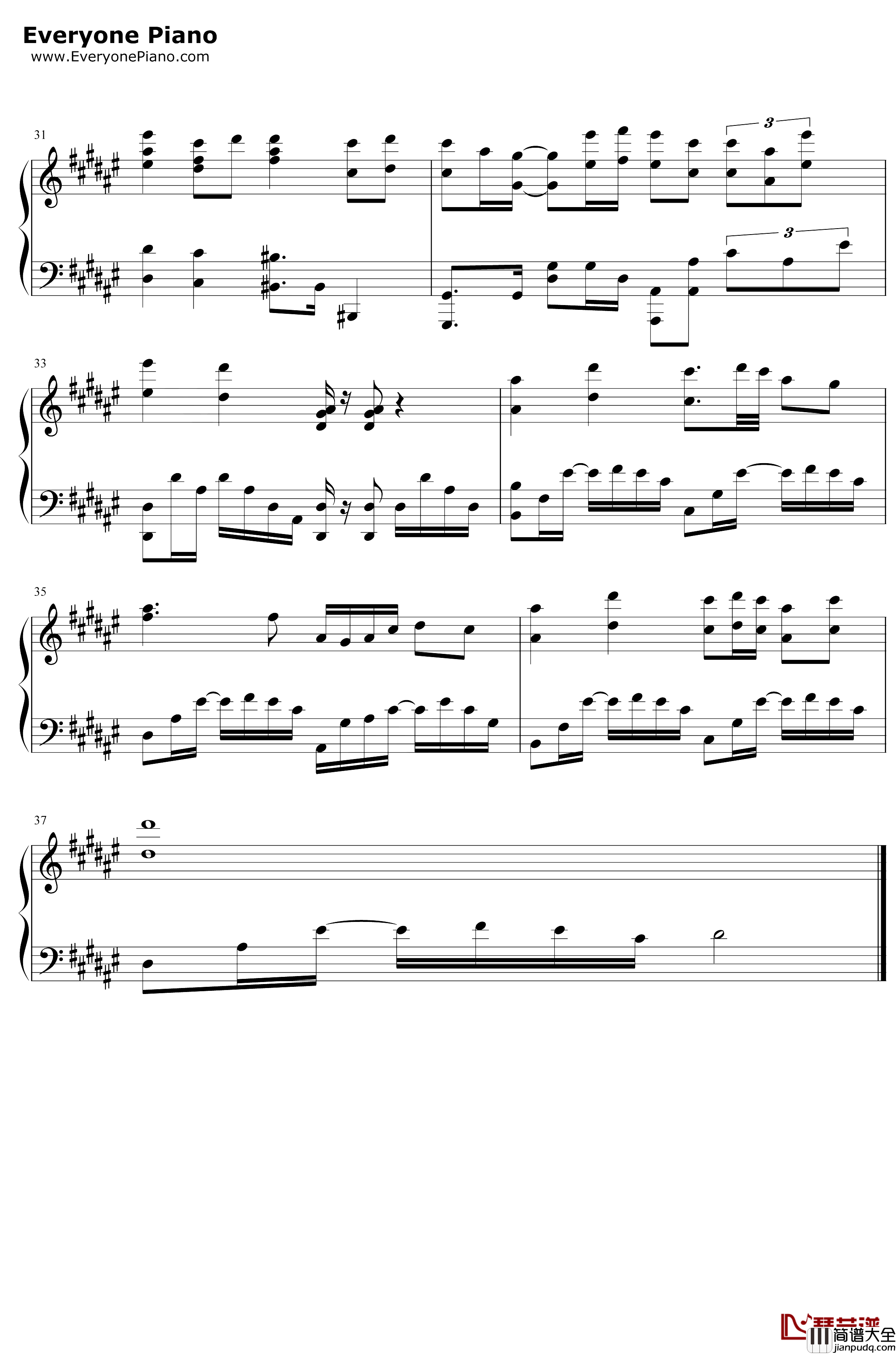 曲尽陈情钢琴谱_肖战_陈情令魏无羡人物曲