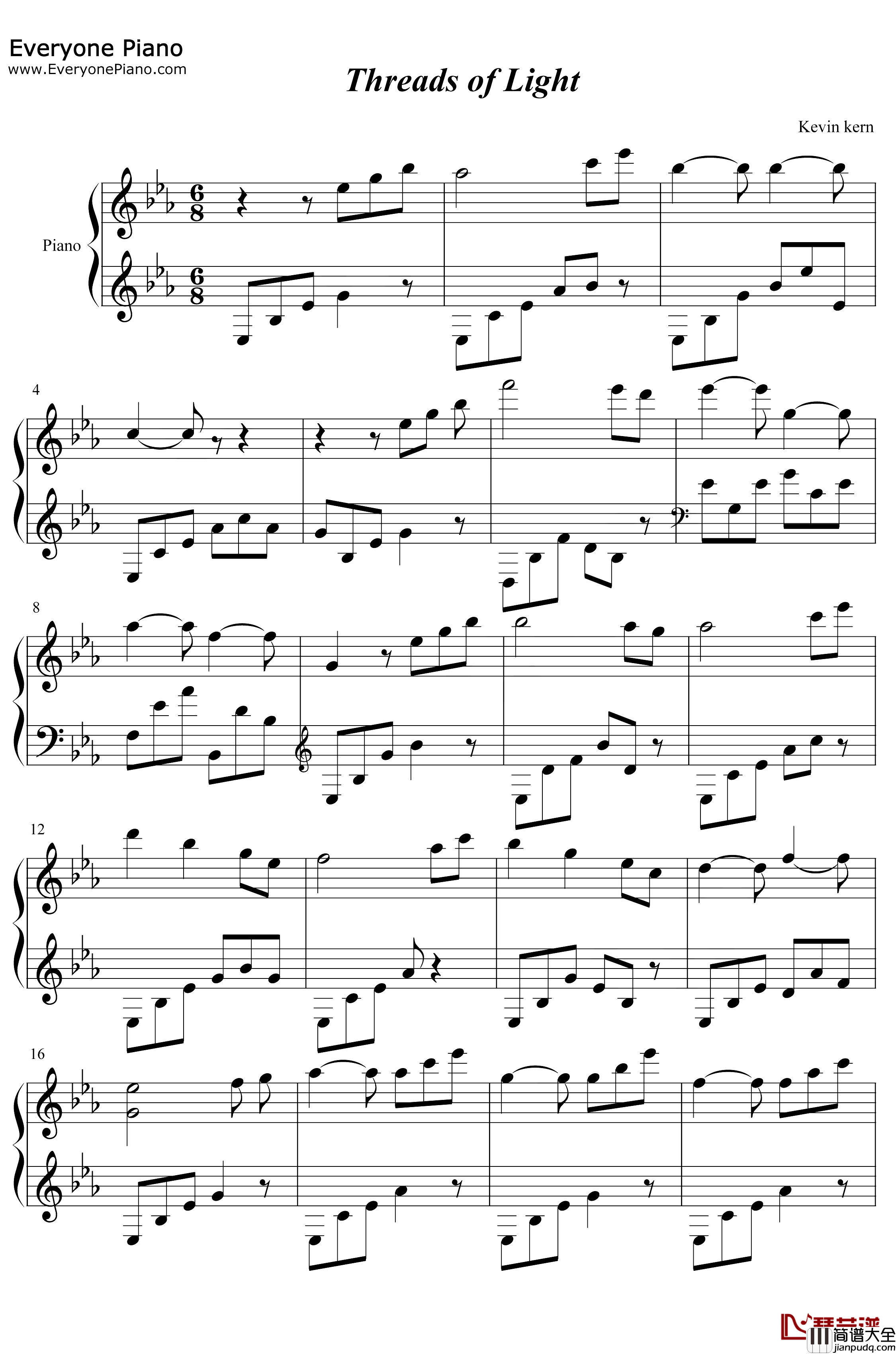Threads_of_Light钢琴谱_Kevin_Kern