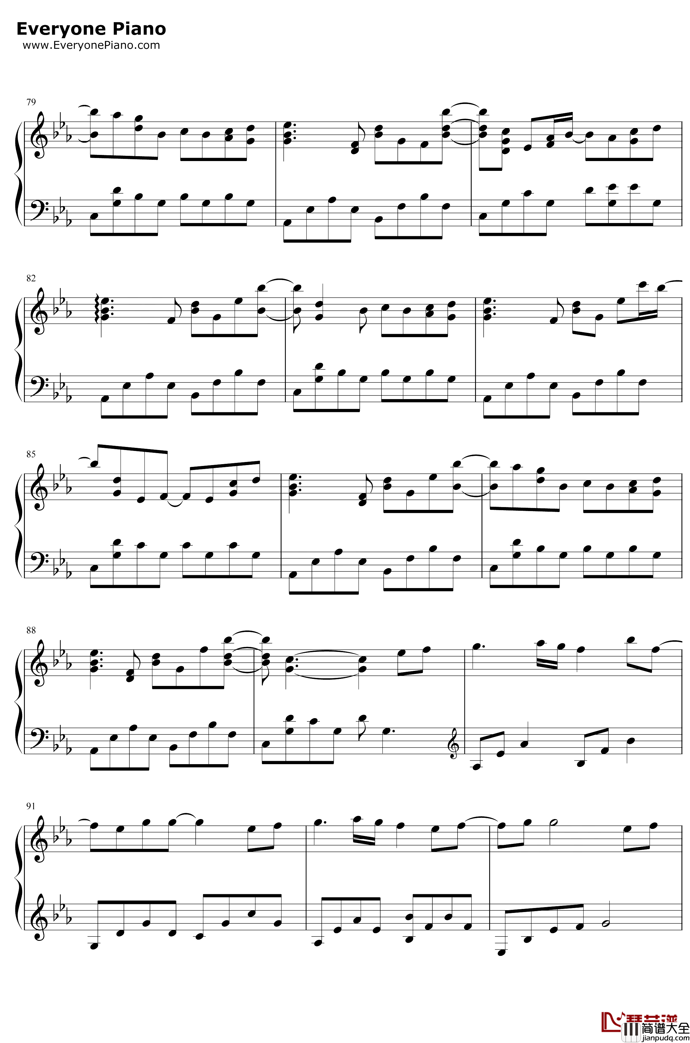 Fell_for_U钢琴谱_Noicybino_抖音伤感BGM