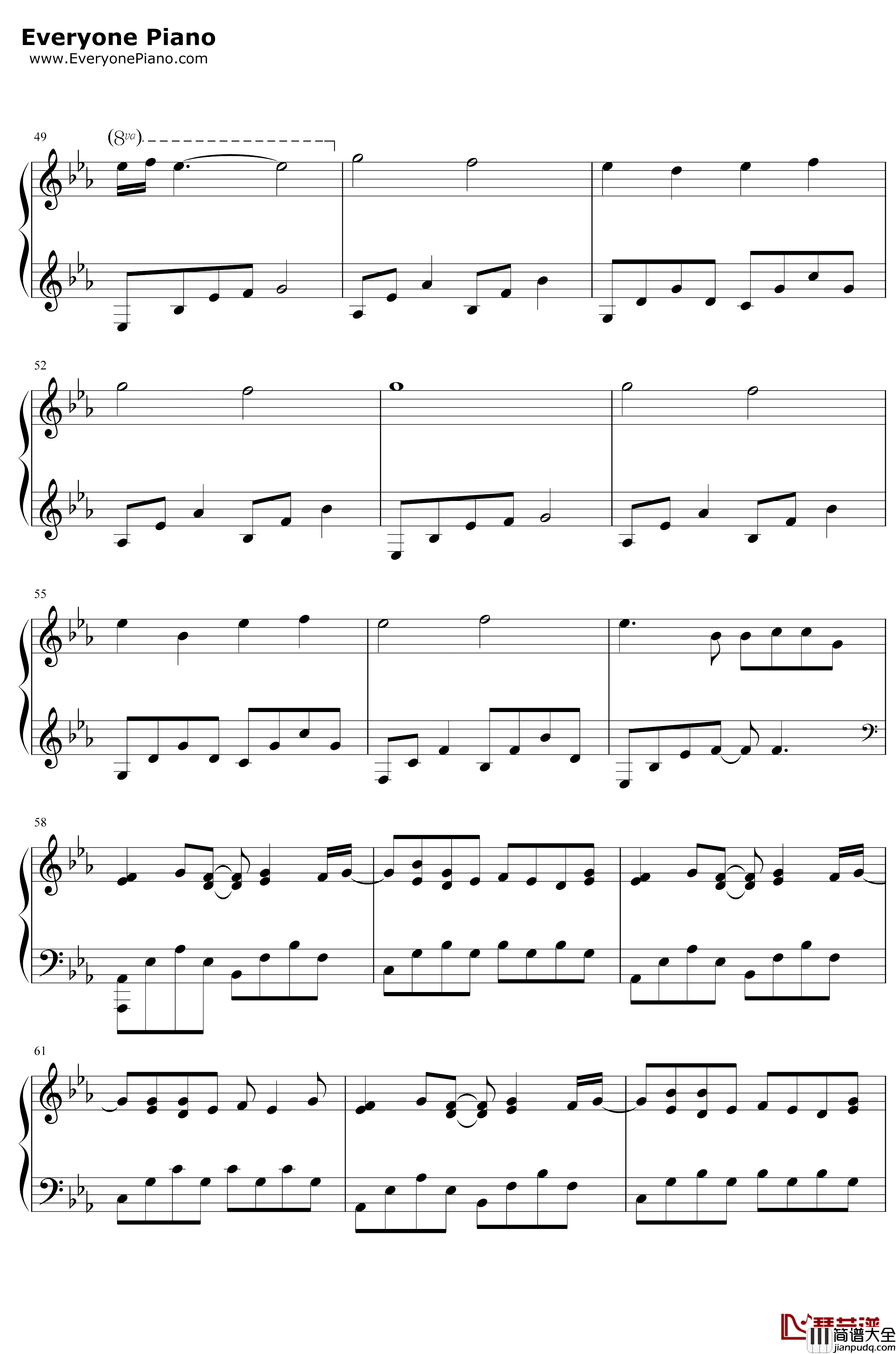 Fell_for_U钢琴谱_Noicybino_抖音伤感BGM