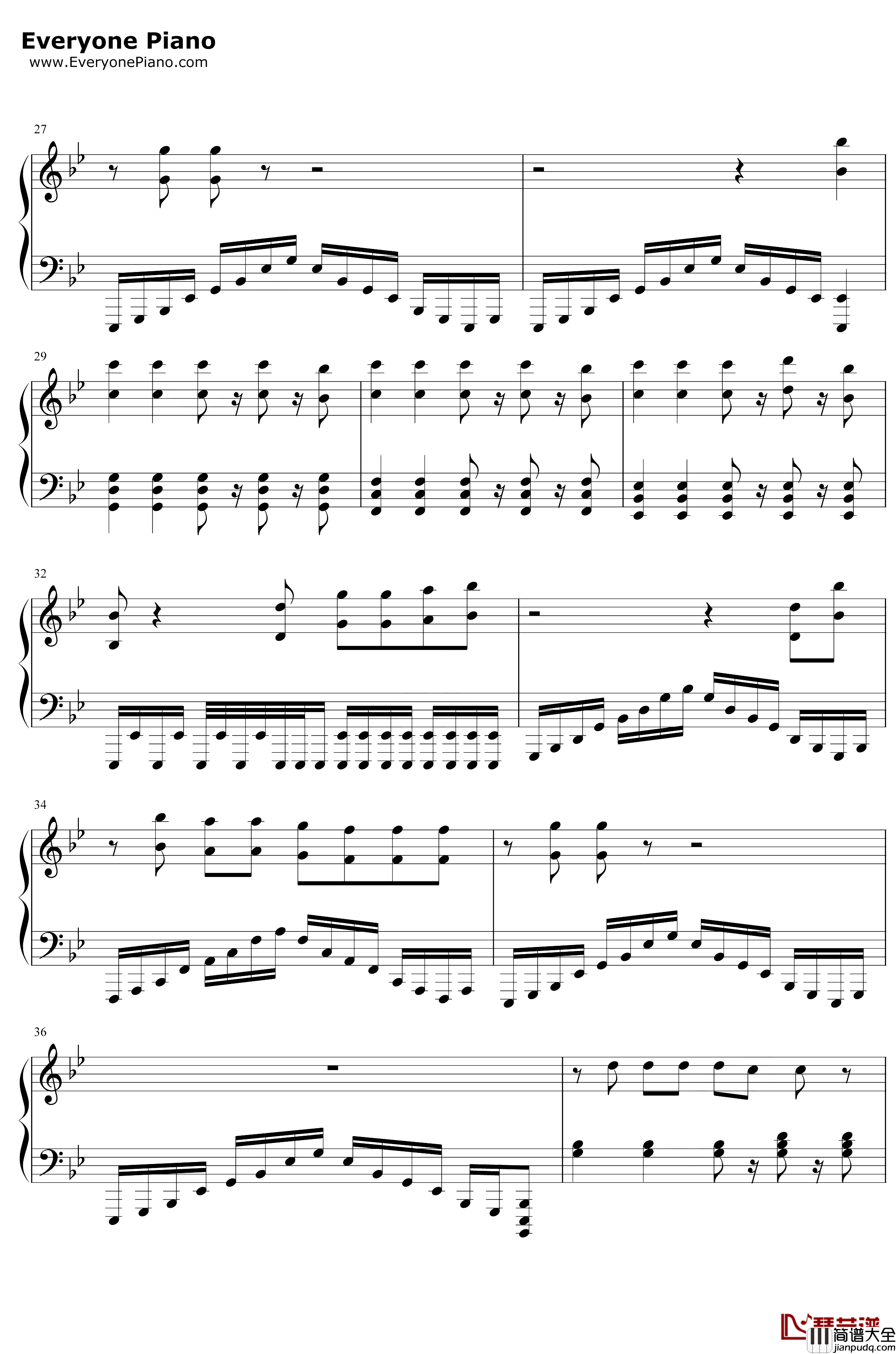 Revenge钢琴谱_Try_hardninja_Captainsparklez_Minecraft背景音乐_我的世界BGM