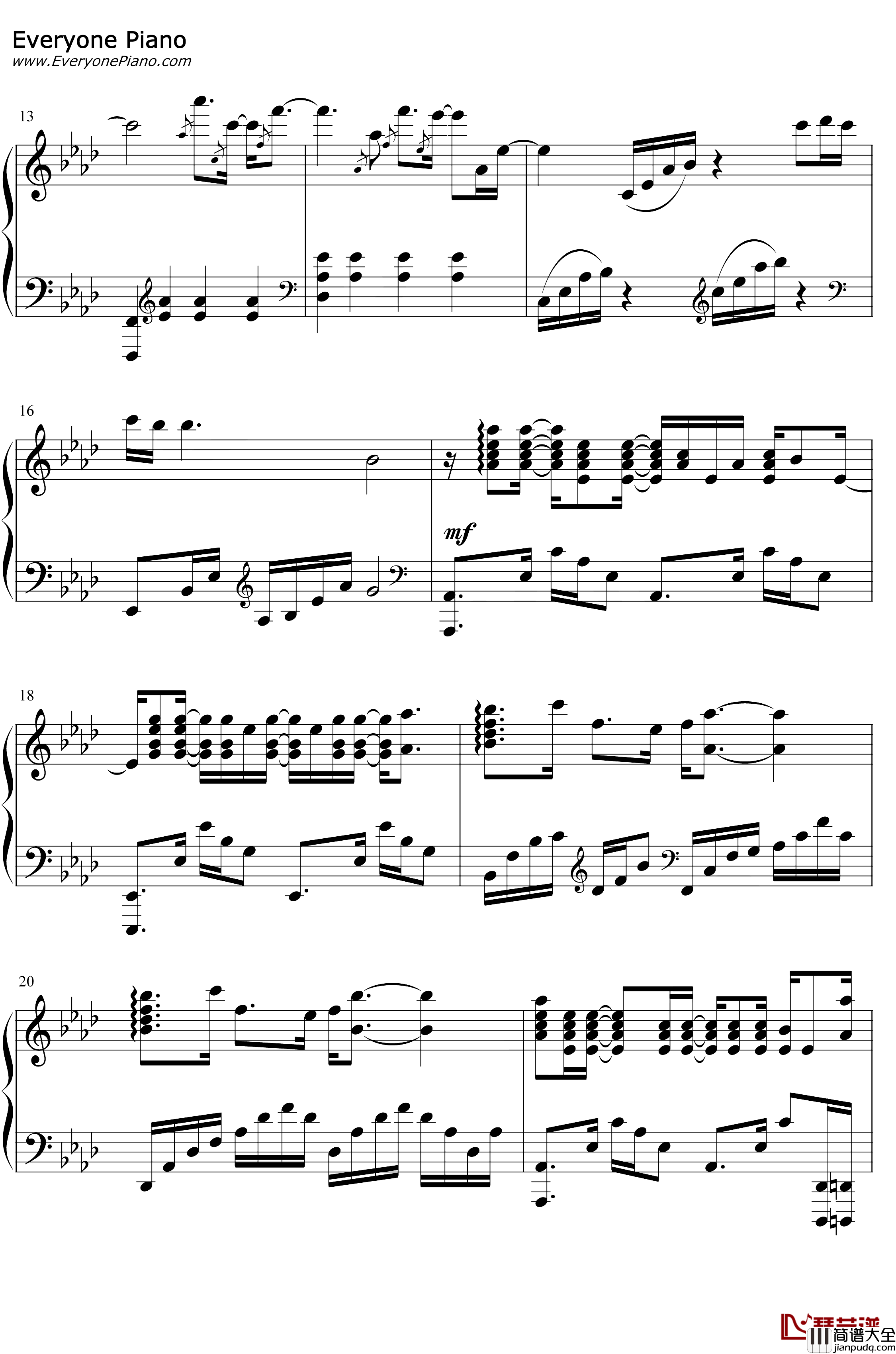 Never_Enough钢琴谱_Loren_Allred_马戏之王OST