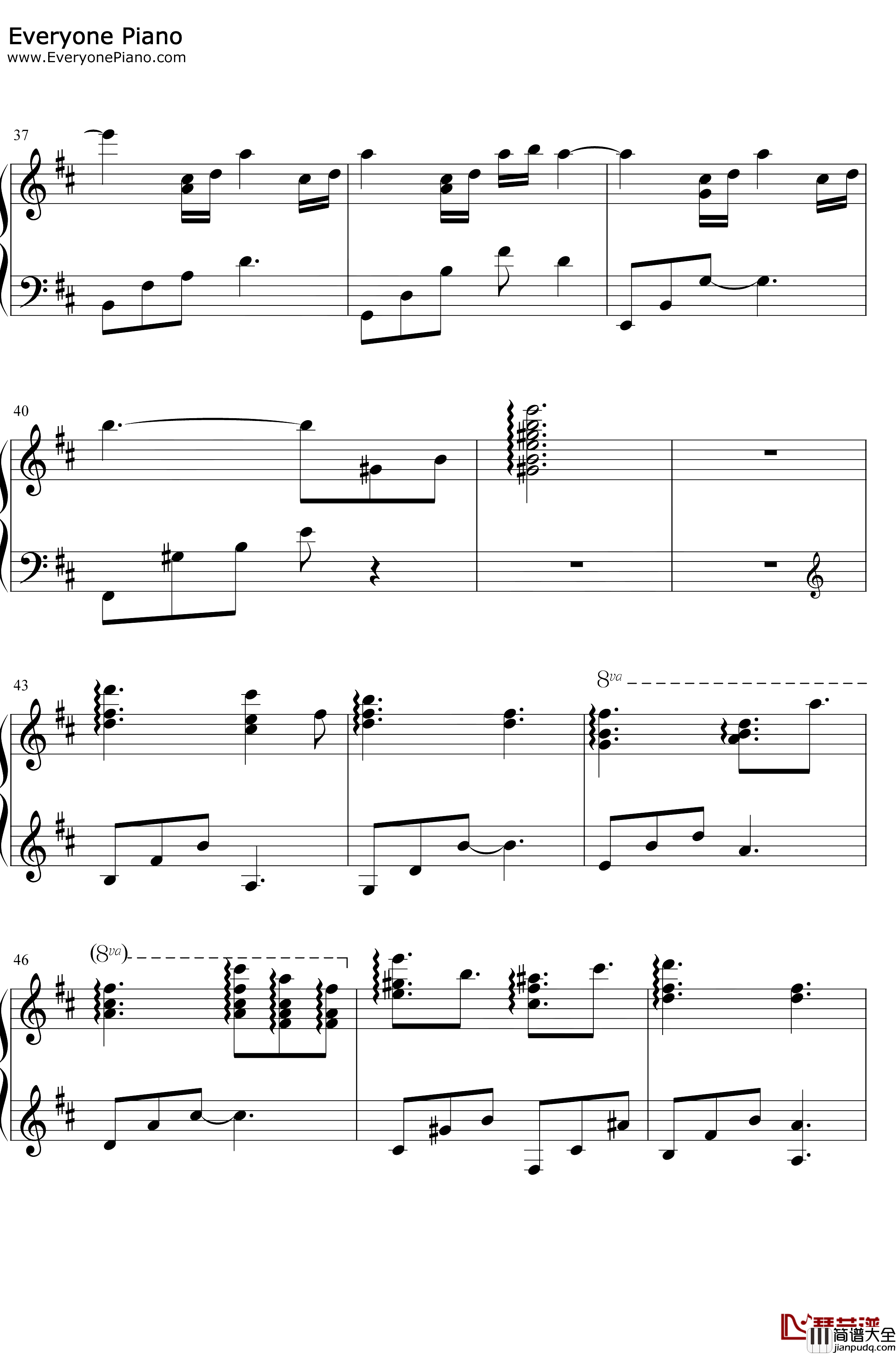 曖昧ナ希望氷雨钢琴谱_冈部启一_完美版