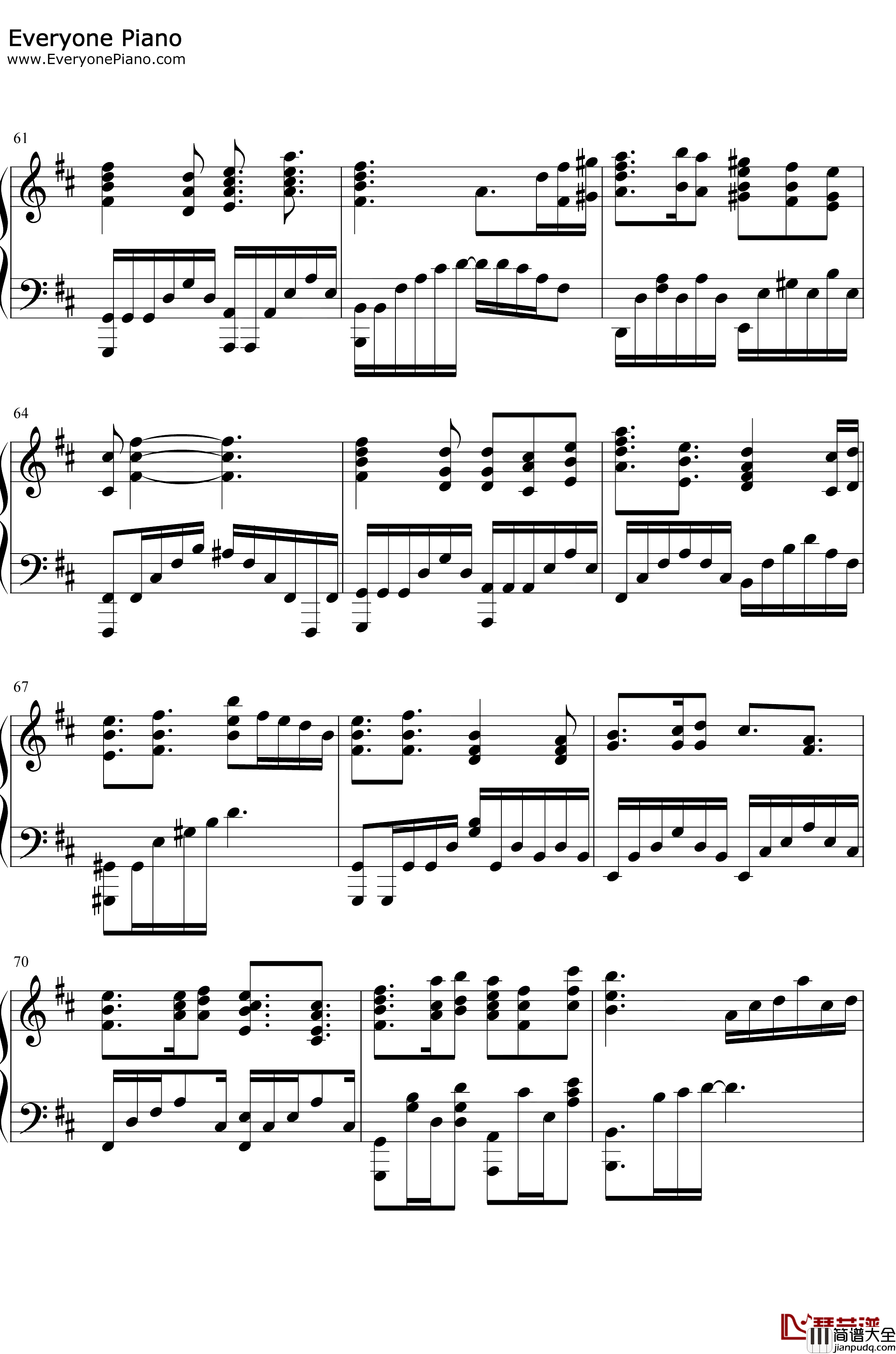 曖昧ナ希望氷雨钢琴谱_冈部启一_完美版