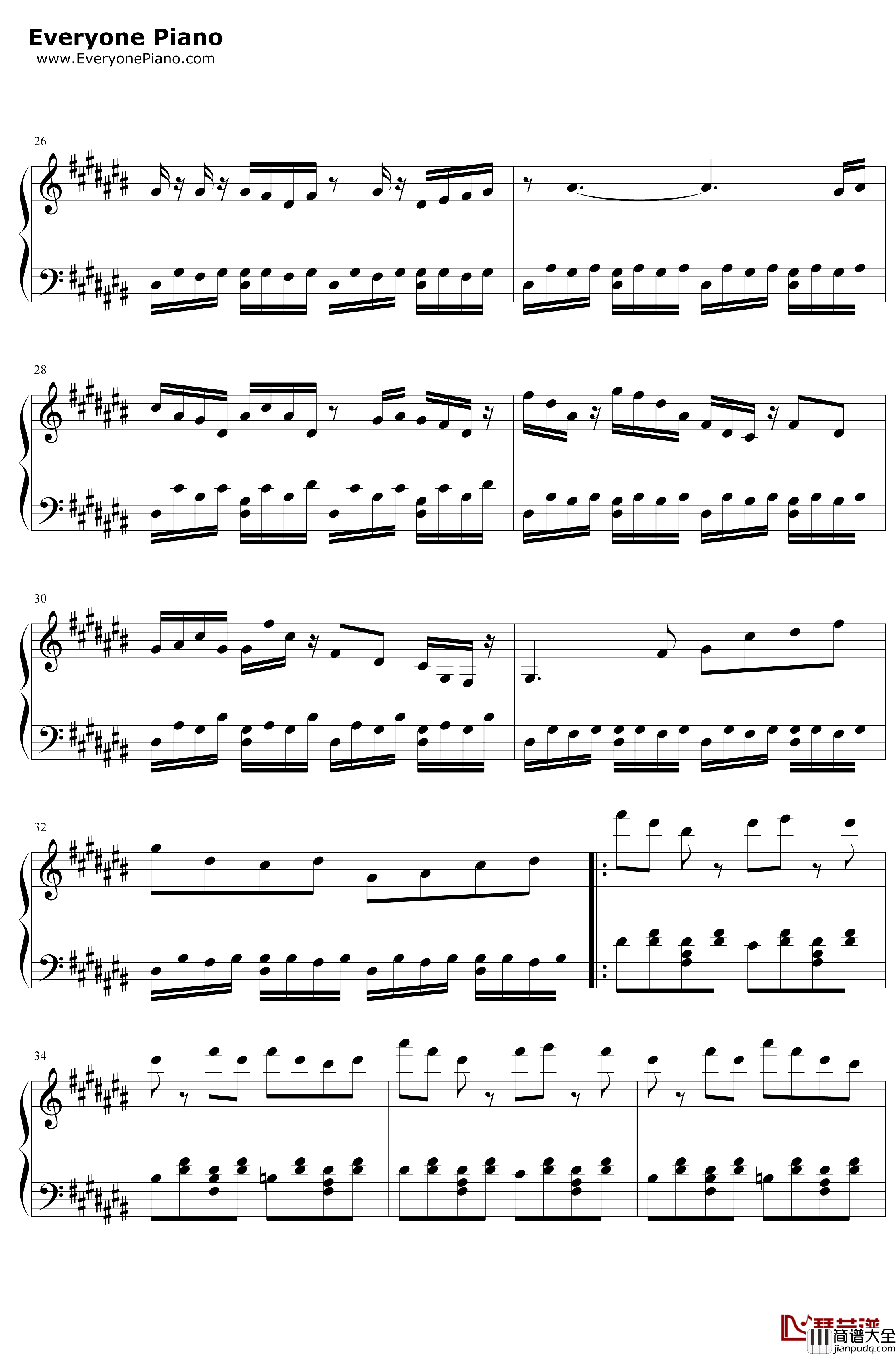 Castle_in_the_Sky钢琴谱_猎豹移动公司_天空之城_滚动的天空