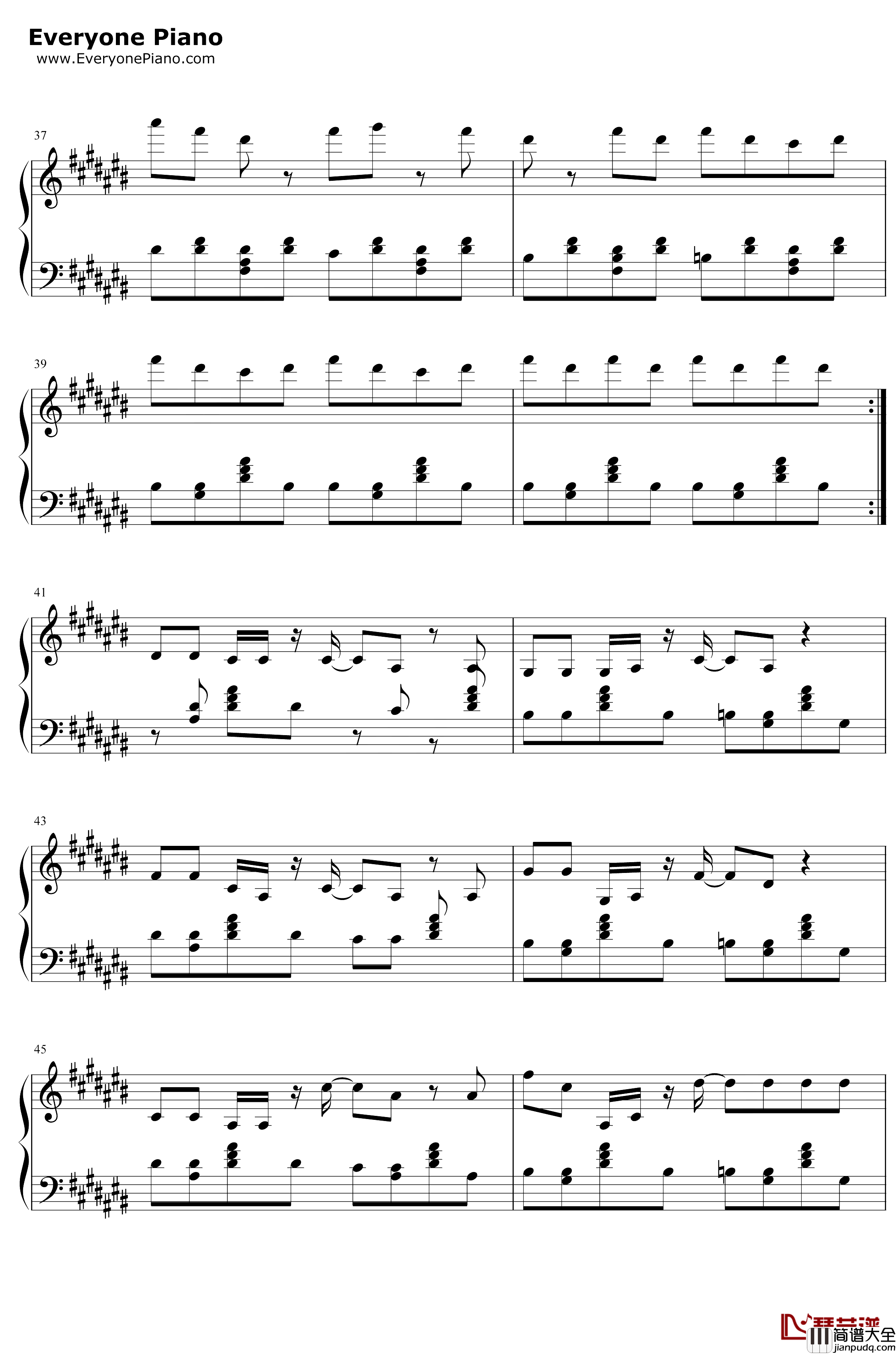 Castle_in_the_Sky钢琴谱_猎豹移动公司_天空之城_滚动的天空