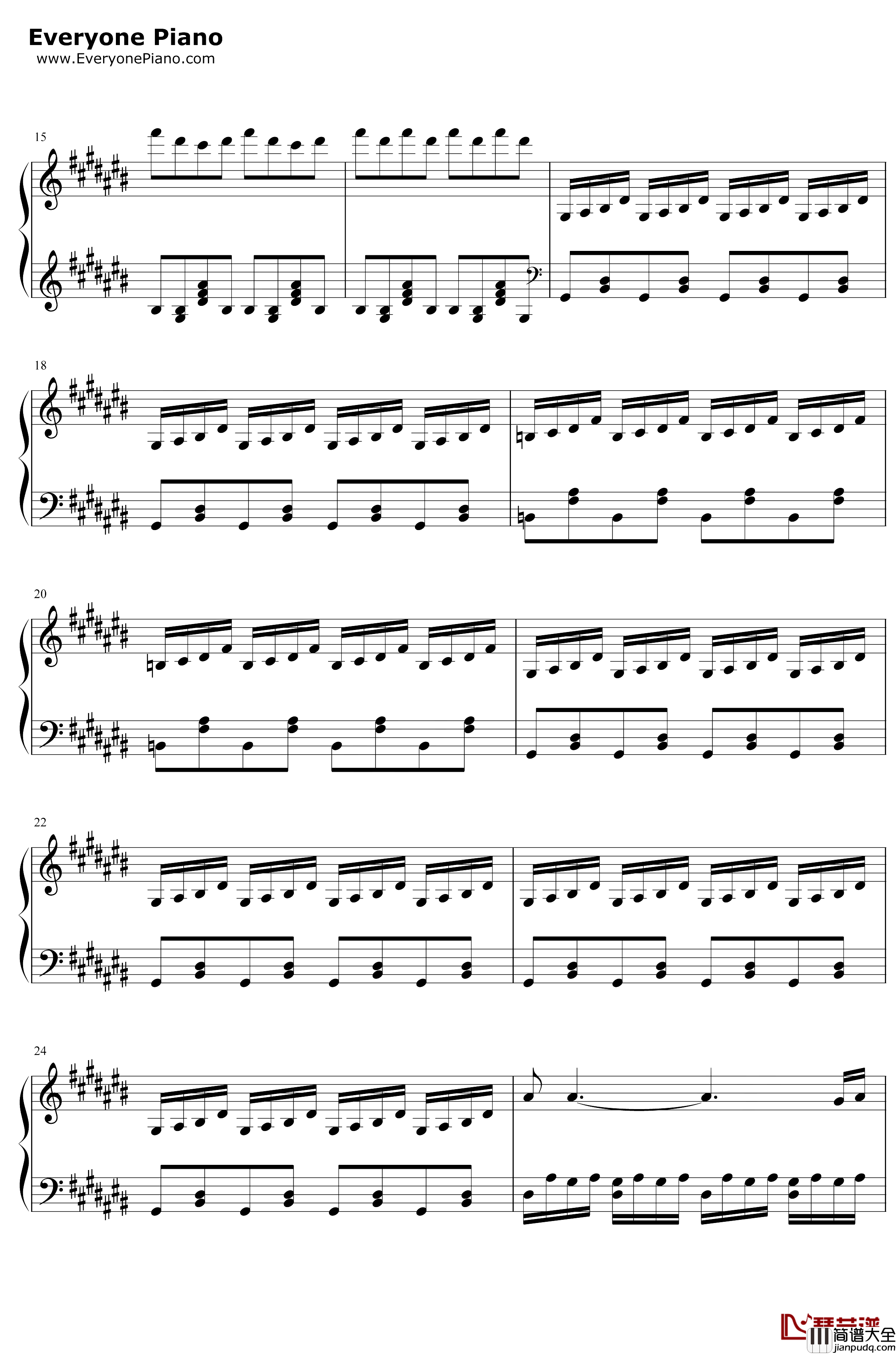 Castle_in_the_Sky钢琴谱_猎豹移动公司_天空之城_滚动的天空