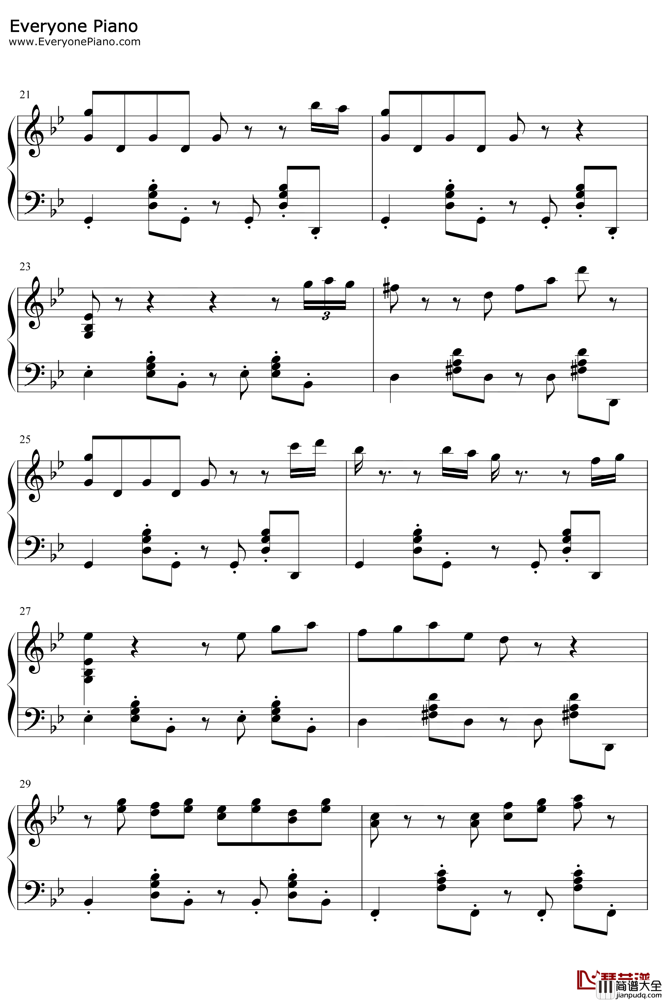 The_Desert钢琴谱_猎豹移动公司_沙漠_跳舞的线BGM